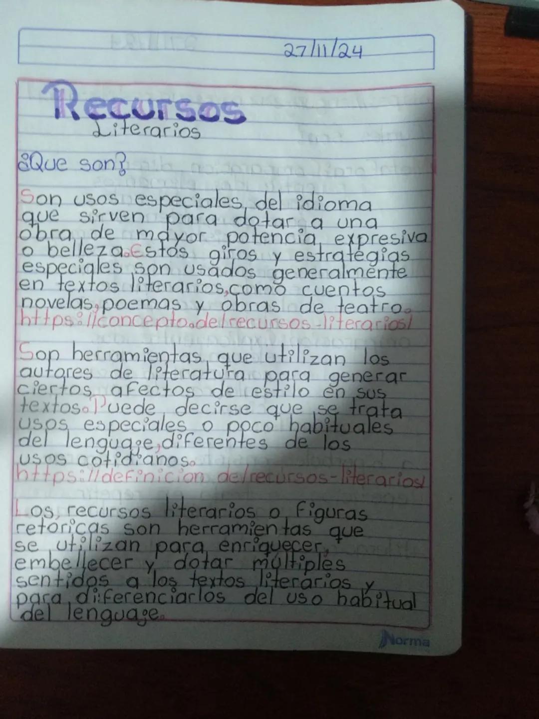 Recursos
Literarios
Que song
27/11/24
Son usos especiales, del idioma
que sirven para dotar a una
obra de mayor potencia, expresiva
o bellez