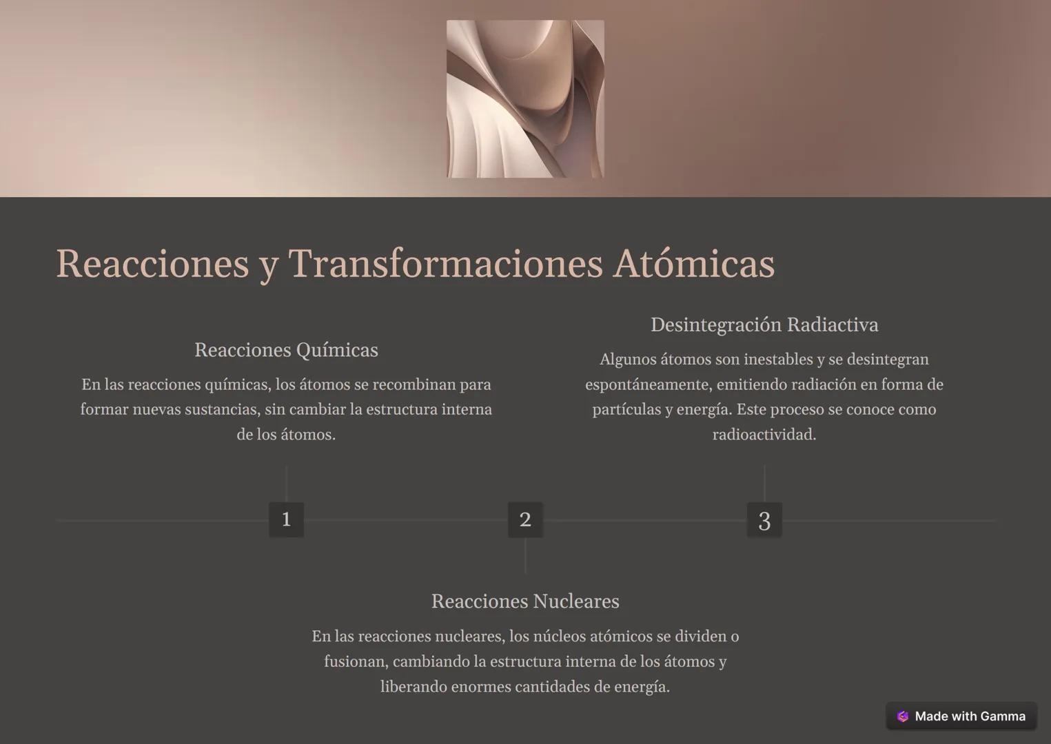 ¿Qué son los Átomos?
1
Definición de Átomo
Un átomo es la unidad más
pequeña de un elemento
químico que conserva sus
propiedades característ