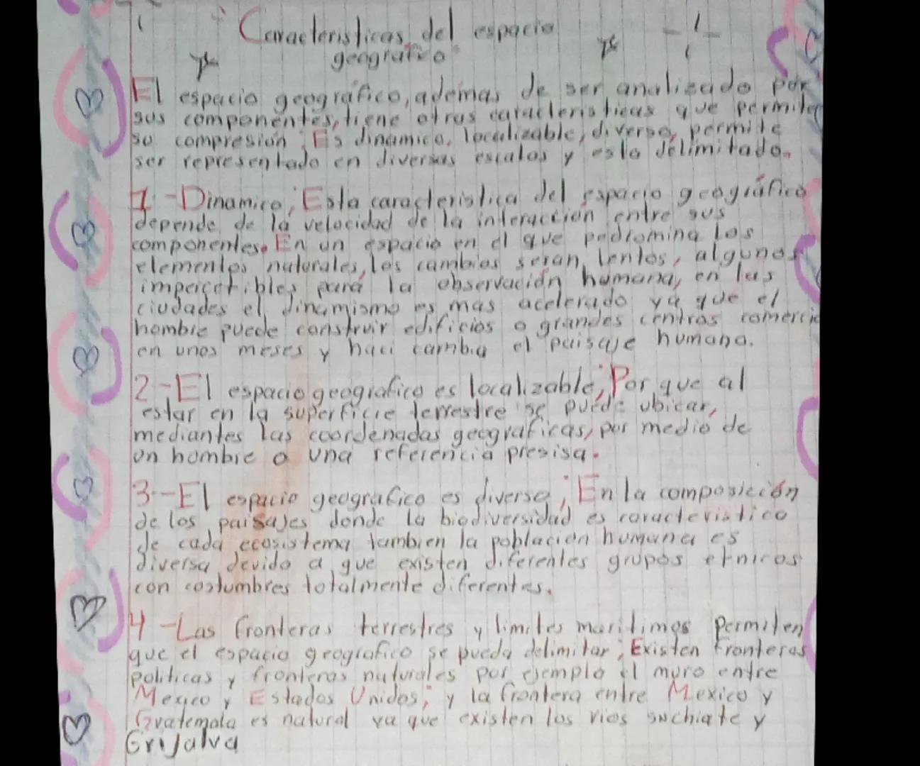 ♡
Caracteristicas del espacio
geografo
espacio geografico, ademas de ser analizado por
3ds componentes, tiene otras caracteristicas que perm