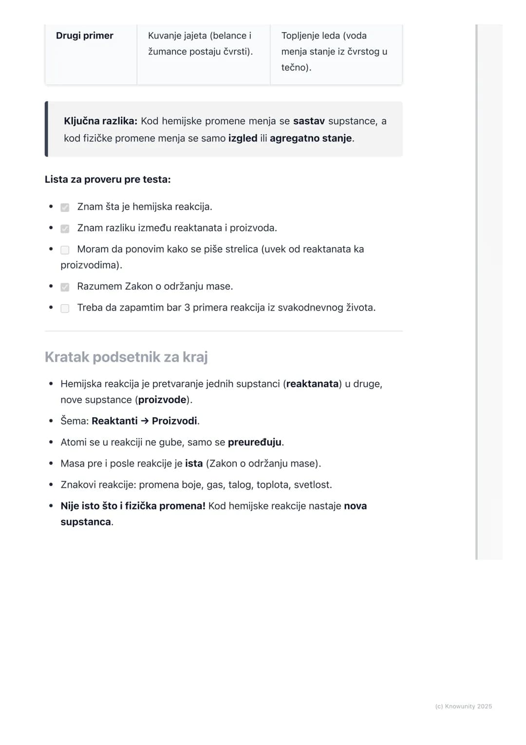 # Šta je hemijska reakcija?

Šta je to hemijska reakcija?

Hemijska reakcija je proces u kojem se početne supstance menjaju i pretvaraju
u p