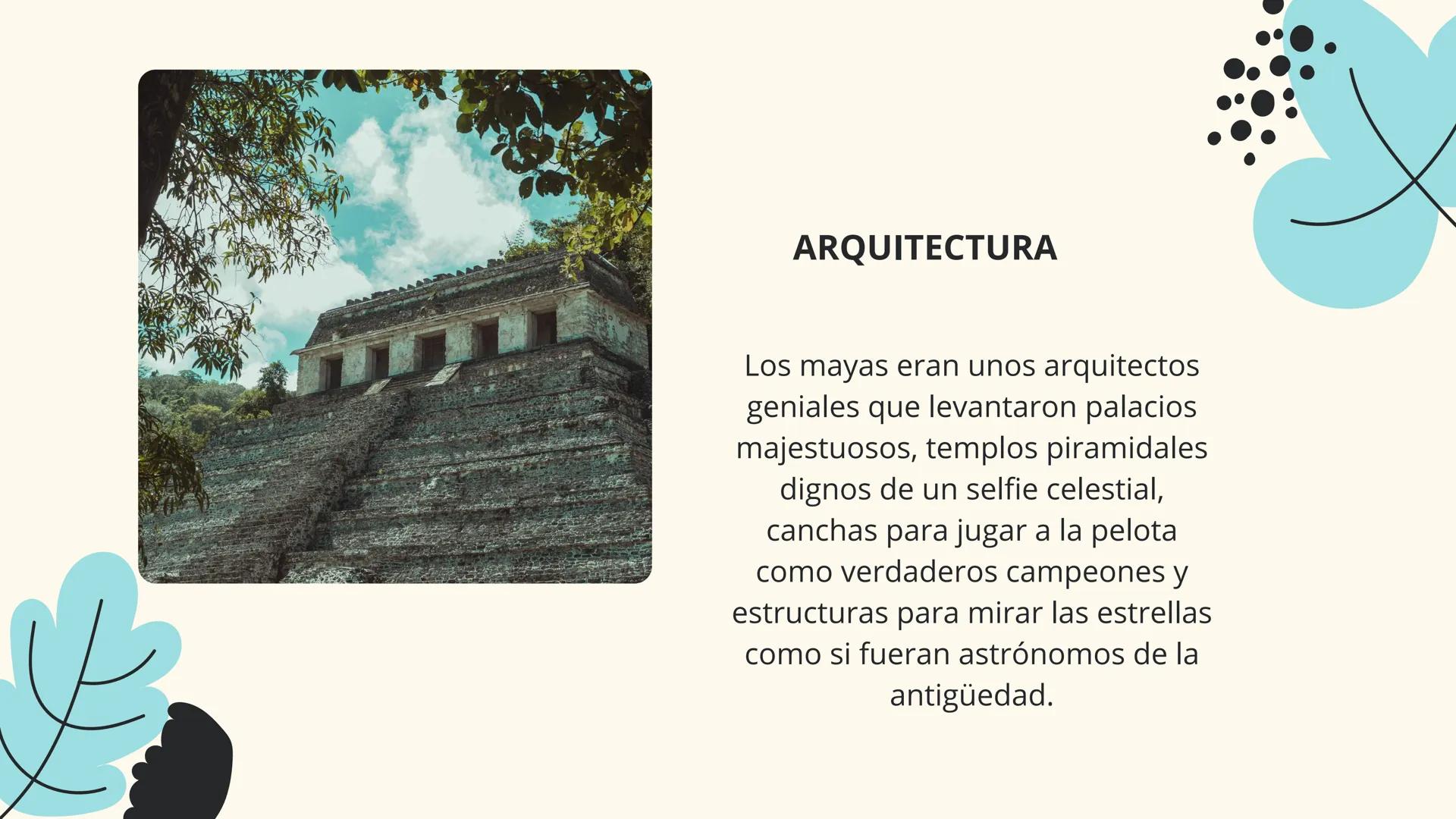 religión
Los mayas eran un pueblo que
practicaba el politeísmo, lo que
implica que adoraban a
múltiples dioses relacionados
con la naturalez