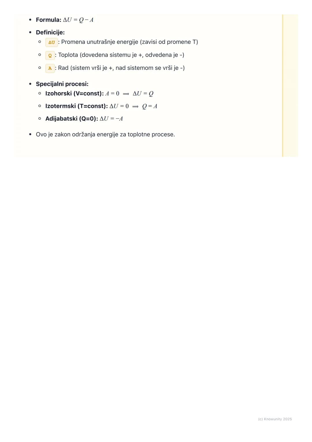# Prvi Zakon Termodinamike

Osnovna ideja Prvog zakona termodinamike

Prvi zakon termodinamike je u suštini Zakon održanja energije primenje