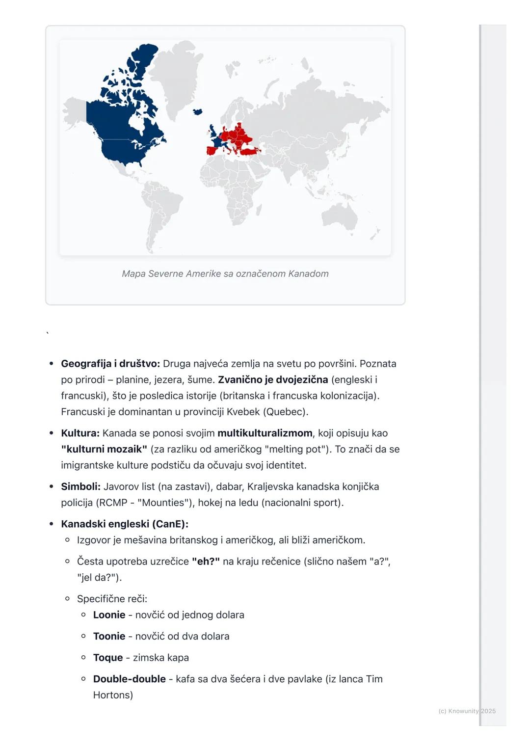 # Ostale zemlje engleskog
govornog područja

Uvodni pregled

Pored Velike Britanije i SAD, engleski je zvanični ili dominantan jezik u još
n