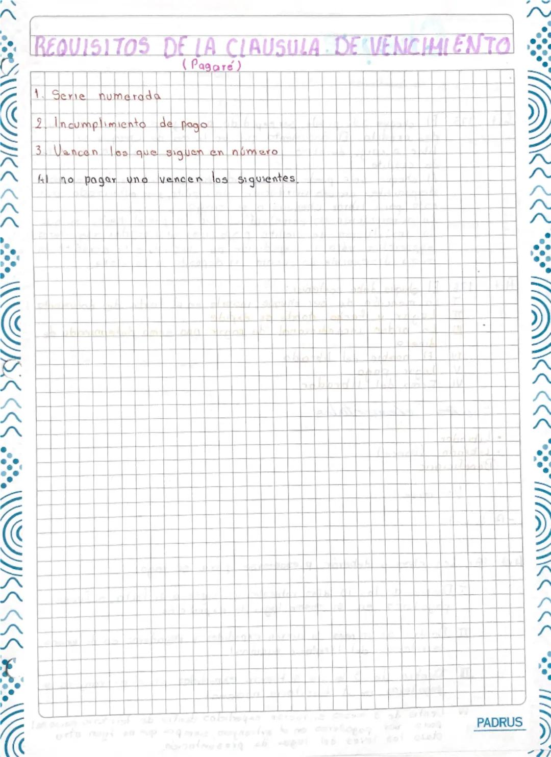 --- OCR Start ---
Características de los títulos de crédito.
Documento se requiere como
Necesario contar
formalidad
con él fisicamento
Liter