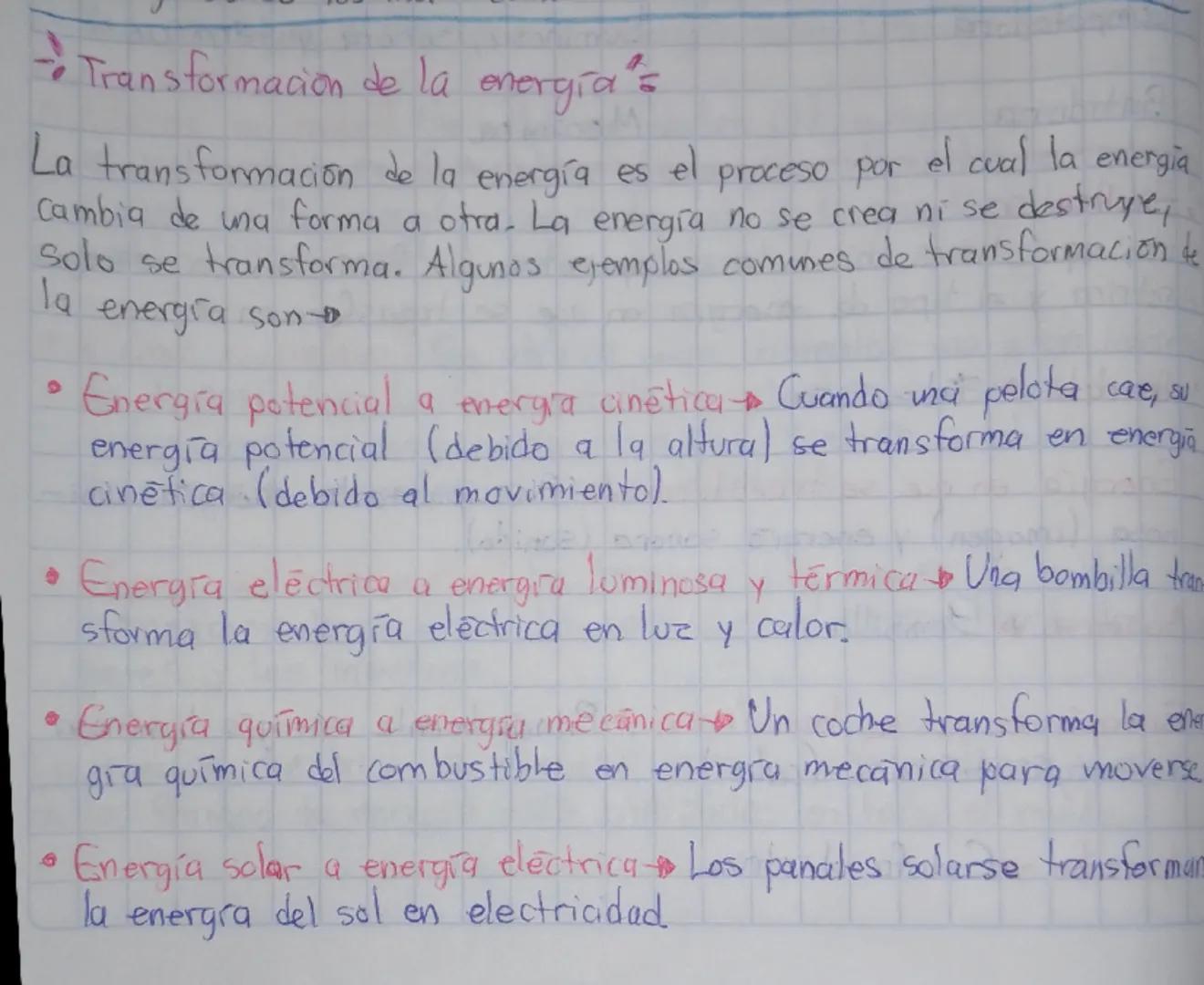 -Transformación de la energía=
La transformación de la energía es el proceso por el cual la energia
cambia de una forma a otra. La energía n