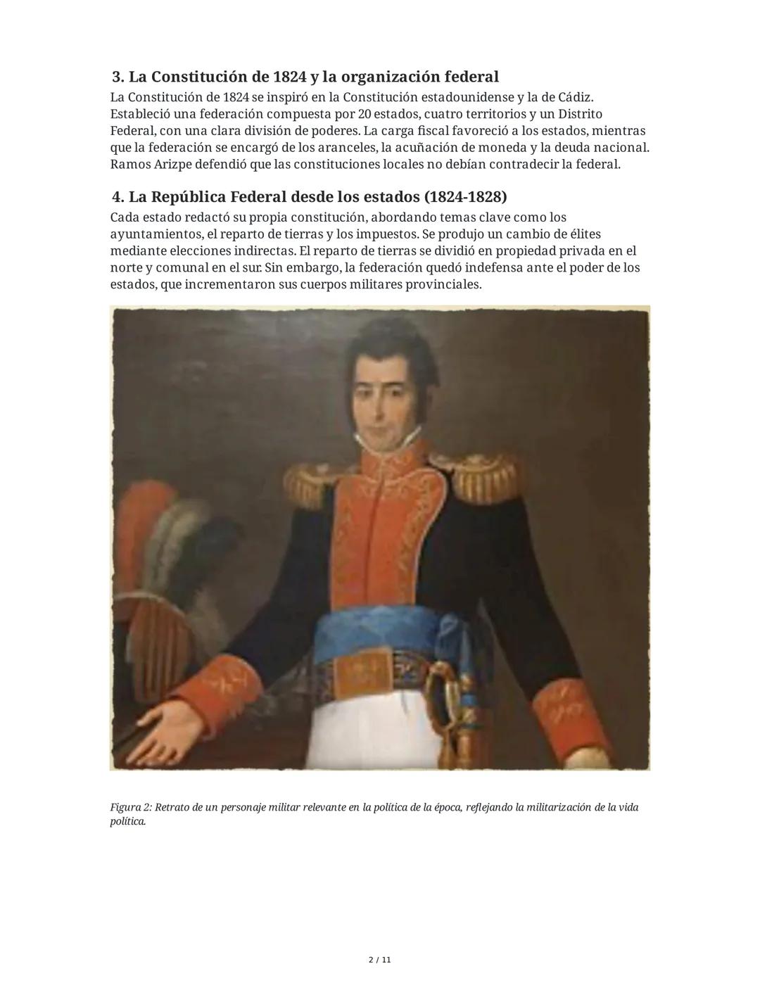 El nuevo orden, 1821-1848
1. Introducción y contexto internacional
Tras la independencia de México en 1821, el país enfrentó un escenario in