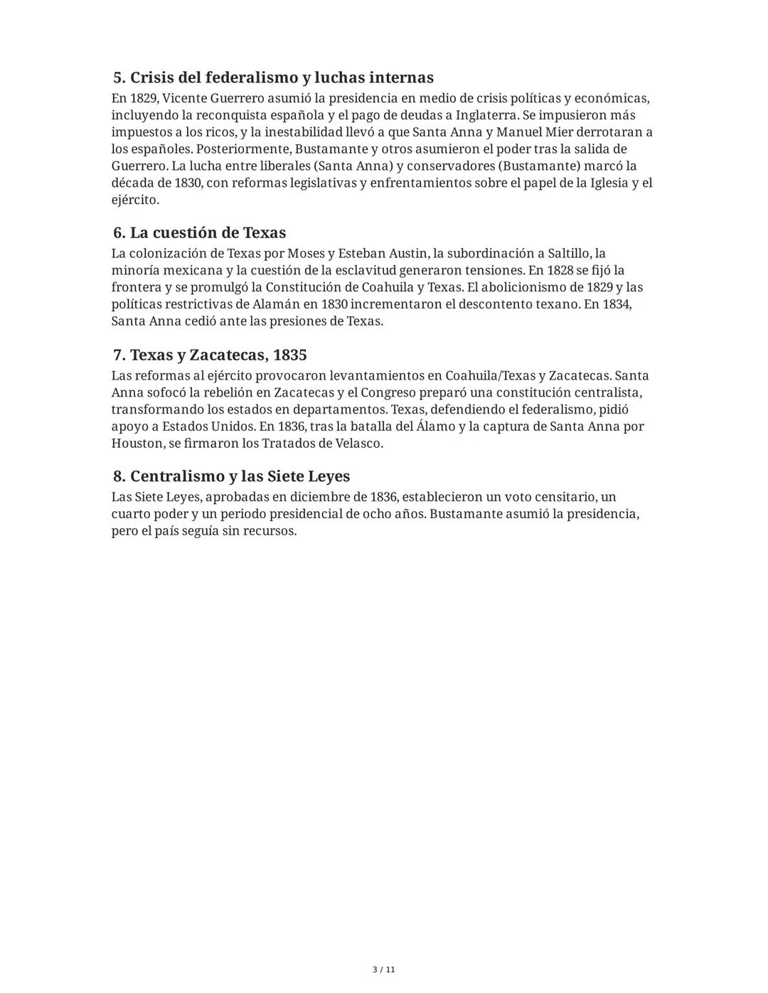 El nuevo orden, 1821-1848
1. Introducción y contexto internacional
Tras la independencia de México en 1821, el país enfrentó un escenario in