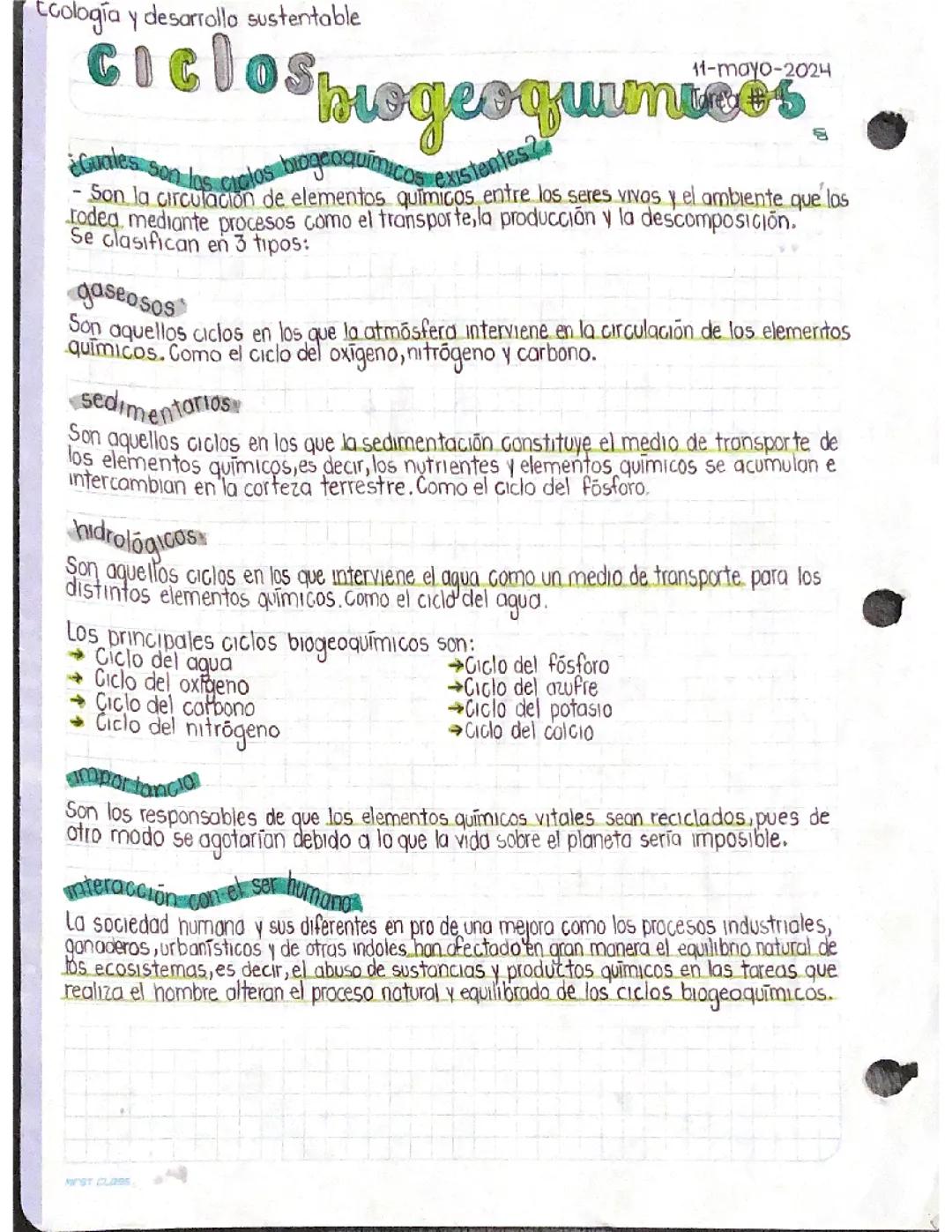 Ciclos Biogeoquímicos: Procesos Naturales Esenciales