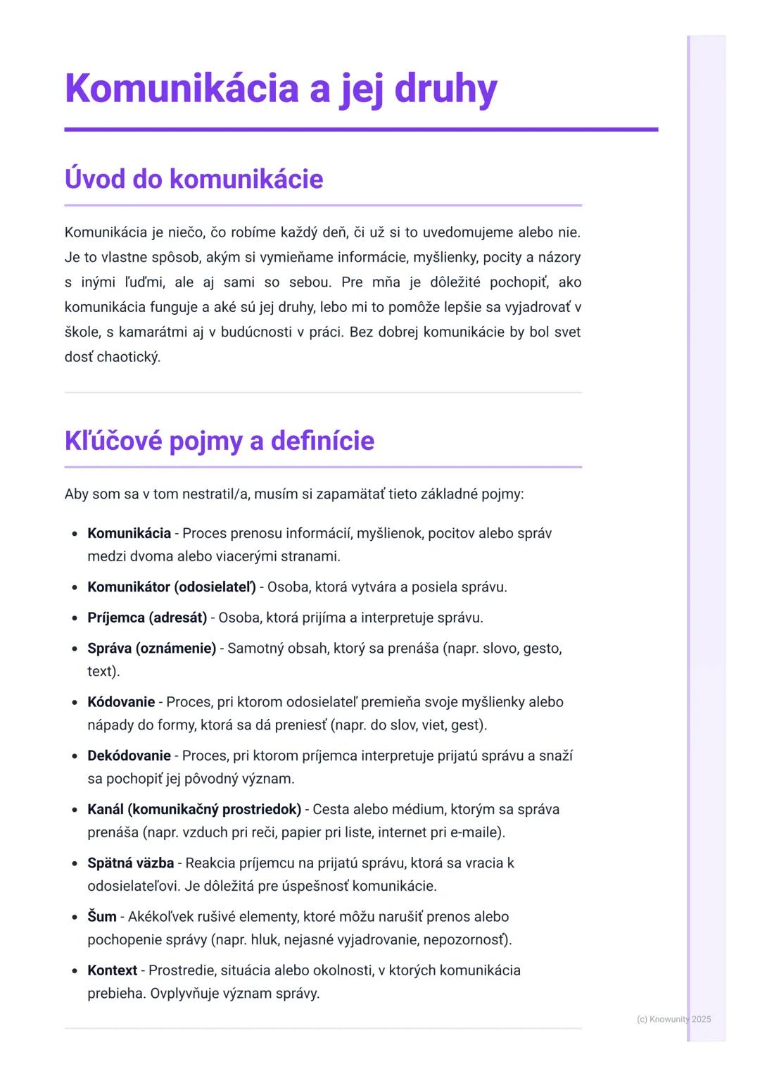 # Komunikácia a jej druhy

Úvod do komunikácie

Komunikácia je niečo, čo robíme každý deň, či už si to uvedomujeme alebo nie.
Je to vlastne 