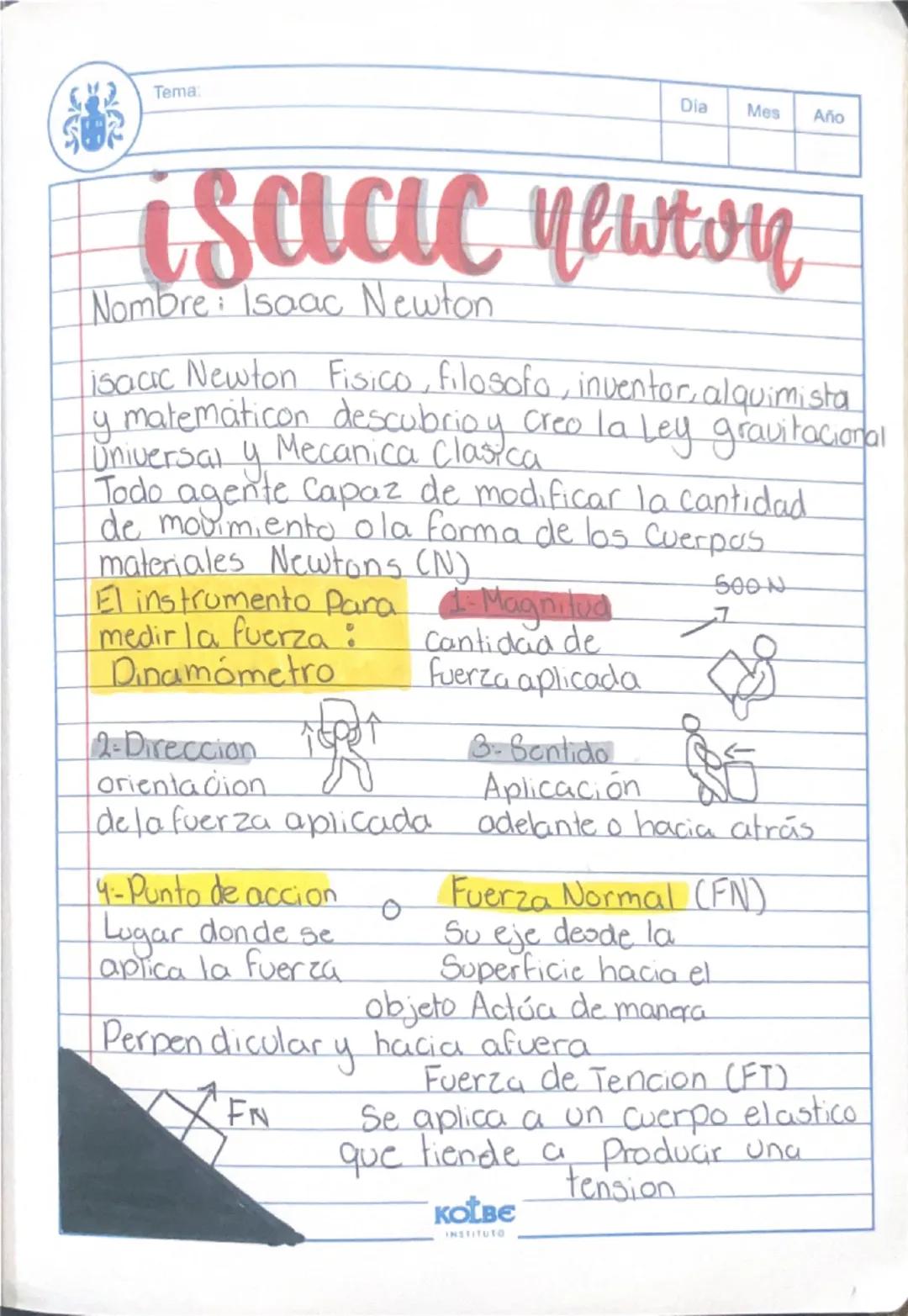 # Isaac Newton

Nombre: Isaac Newton

Isaac Newton Fisico, filosofia, inventor, alquimista y matemático descubrió y creo la ley gravitaciona