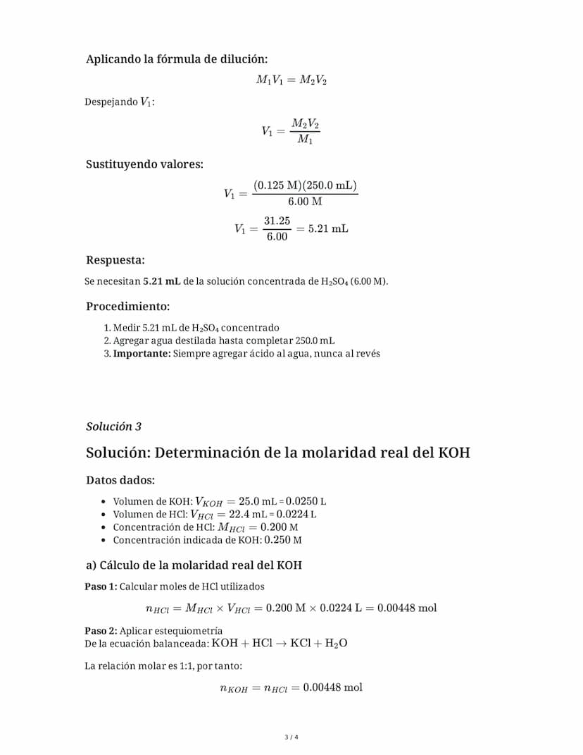 5 June 2025
Cálculo de Molaridad en Disoluciones Químicas
Tarea 1
Una solución se prepara disolviendo 2.85 g de cloruro de sodio (NaCl) en a