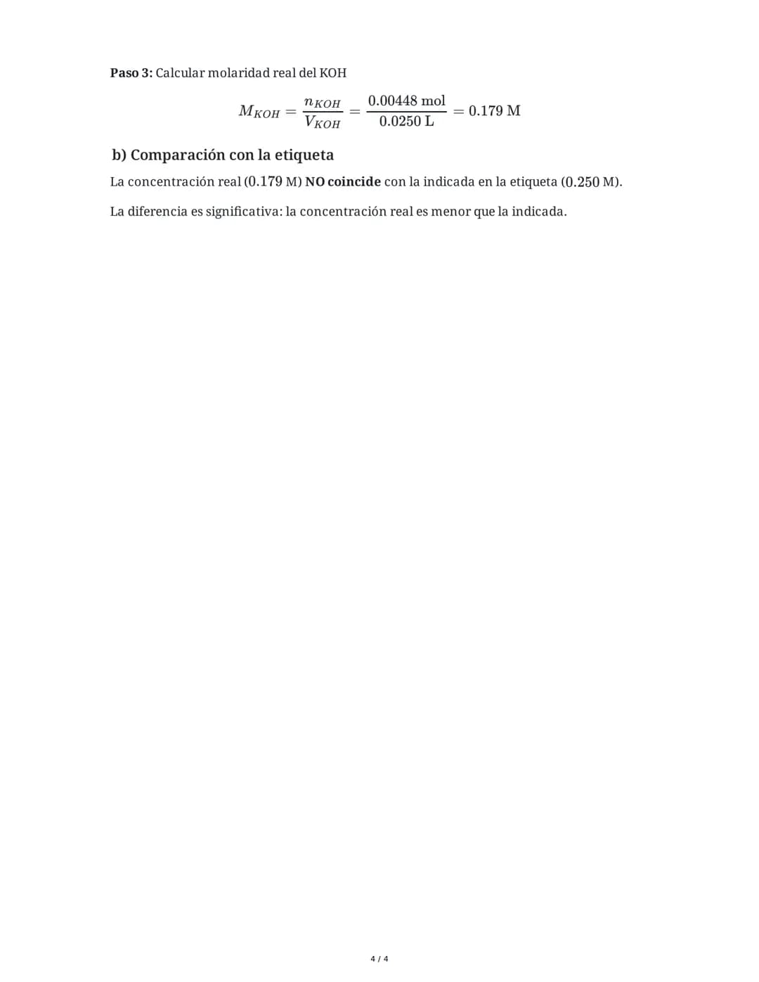 5 June 2025
Cálculo de Molaridad en Disoluciones Químicas
Tarea 1
Una solución se prepara disolviendo 2.85 g de cloruro de sodio (NaCl) en a