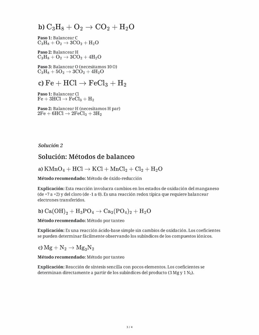 29 May 2025
Balanceo de Ecuaciones Químicas: Métodos y
Estequiometría
Tarea 1
Balanceo por tanteo
Balancea las siguientes ecuaciones química