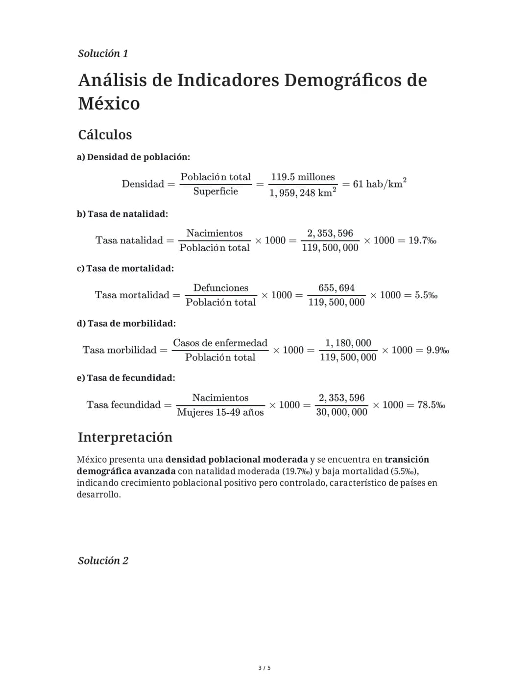 28 May 2025
Geografía Humana y Geosistema Antrópico en
México
Tarea 1
Análisis de indicadores demográficos de México
Con base en el material