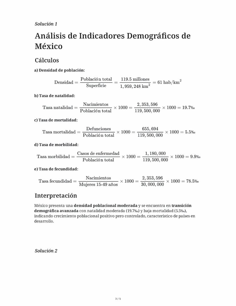28 May 2025
Geografía Humana y Geosistema Antrópico en
México
Tarea 1
Análisis de indicadores demográficos de México
Con base en el material