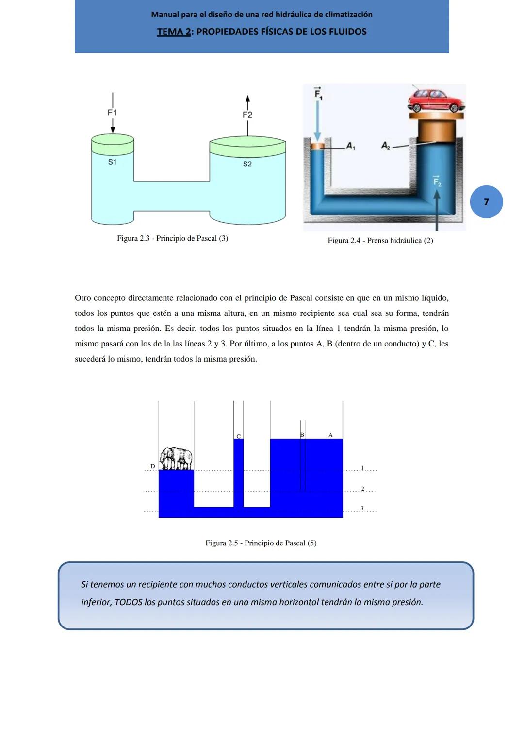 Manual para el diseño de una red hidráulica de climatización
TEMA 2: PROPIEDADES FÍSICAS DE LOS FLUIDOS
ntes de comenzar a estudiar cualqui