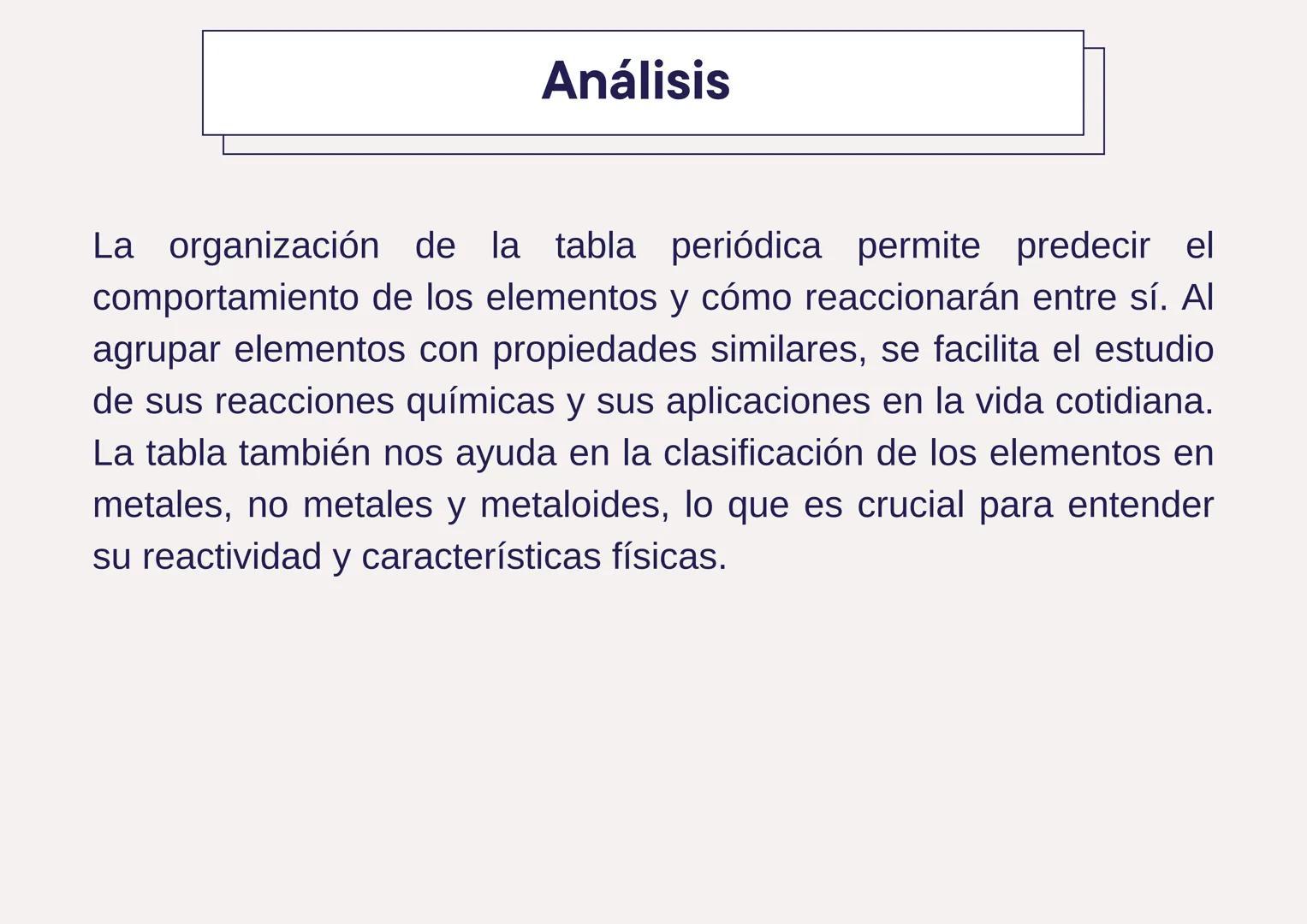 # Comprensión de Grupos y Familias
Grupos:
* La tabla periódica se organiza en columnas verticales
Ilamadas grupos. Hay un total de 18 g