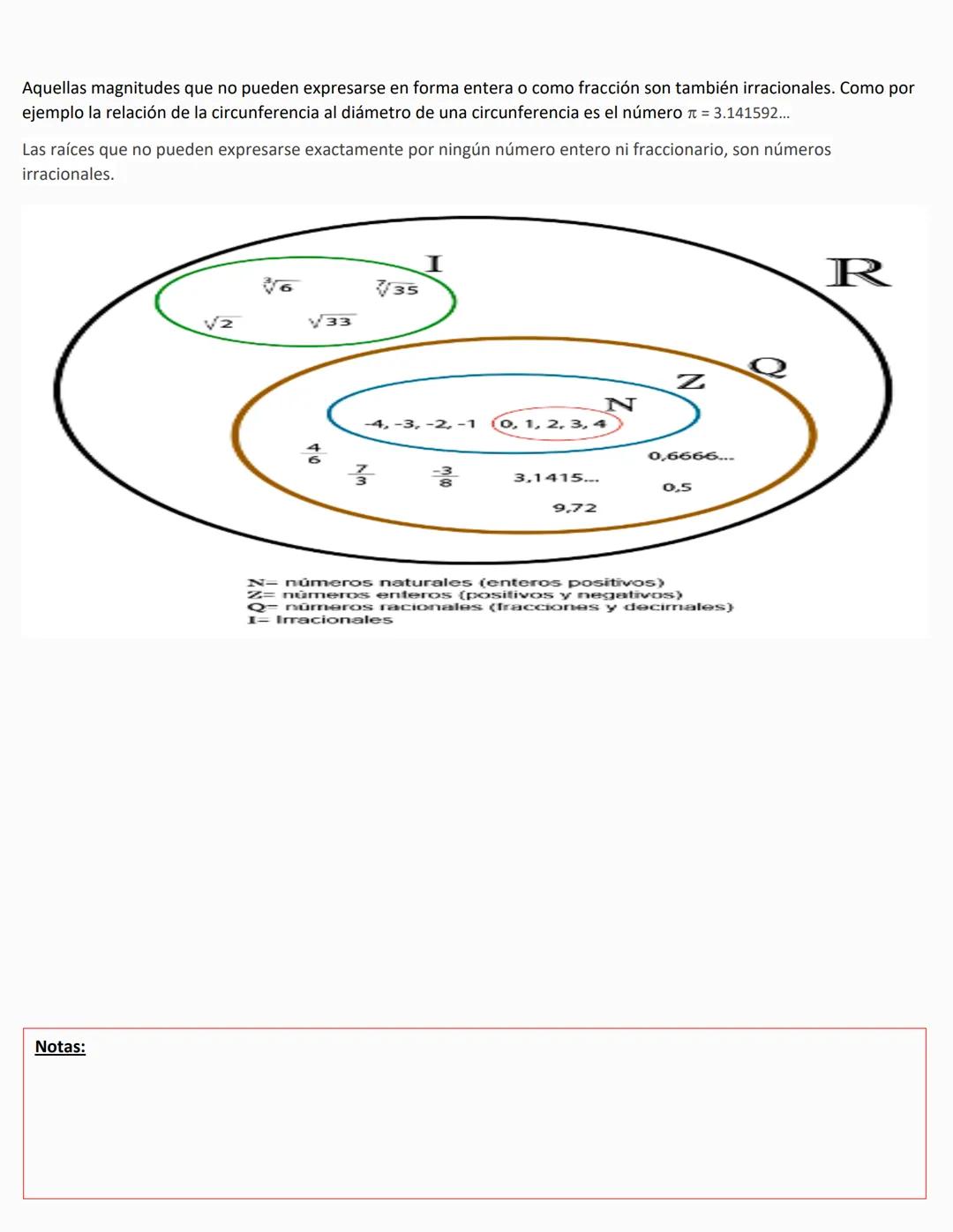 Significado de números reales
NÚMEROS REALES R
y su simbolización
Números representados como puntos en la recta real.
Características: *Infi
