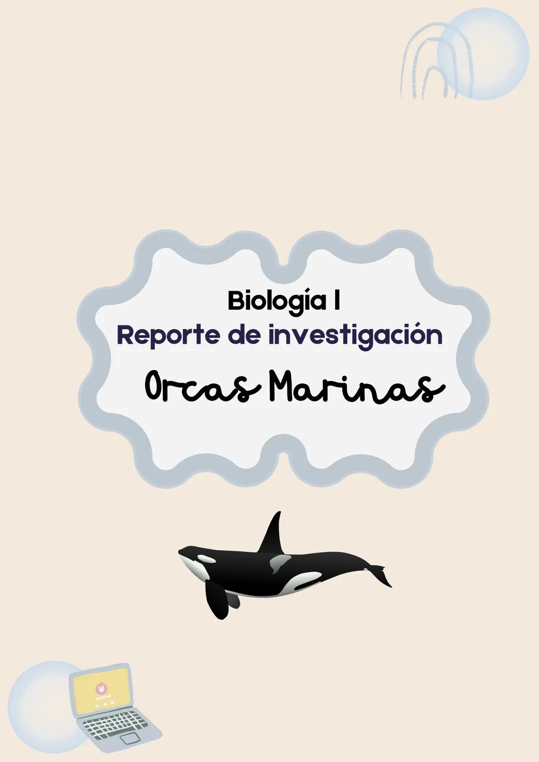 Biología I
Reporte de investigación
Orcas Marinas GODFATHER
Into the woods (
Tabla de
contenido
• Portada
• Tabla de contenido
• Indice de t