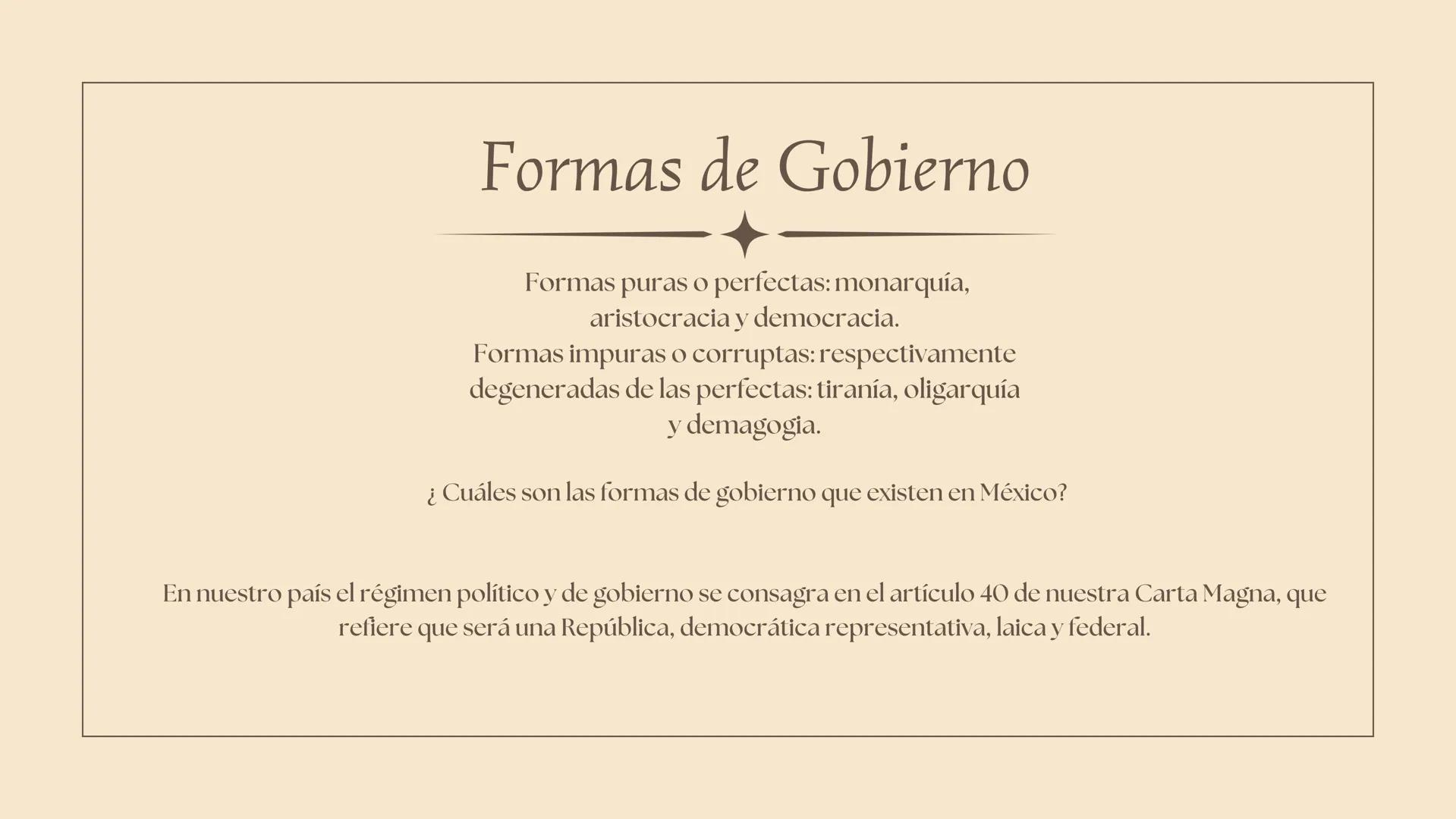 DEMOCRACIA Y
FORMAS DE
GOBIERNO
Formación ciudadana FORMAS DE GOBIERNO
Forma de gobierno, régimen de gobierno o sistema de gobierno, modelo