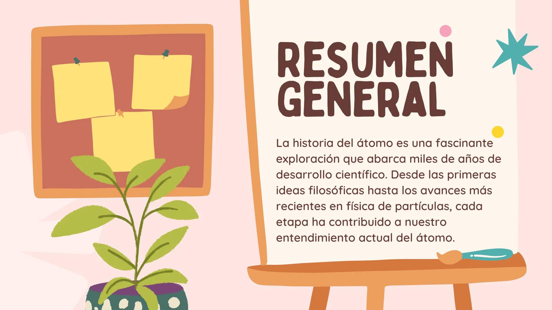 RESUMEN
GENERAL RESUMEN *
GENERAL
La historia del átomo es una fascinante
exploración que abarca miles de años de
desarrollo científico. Des
