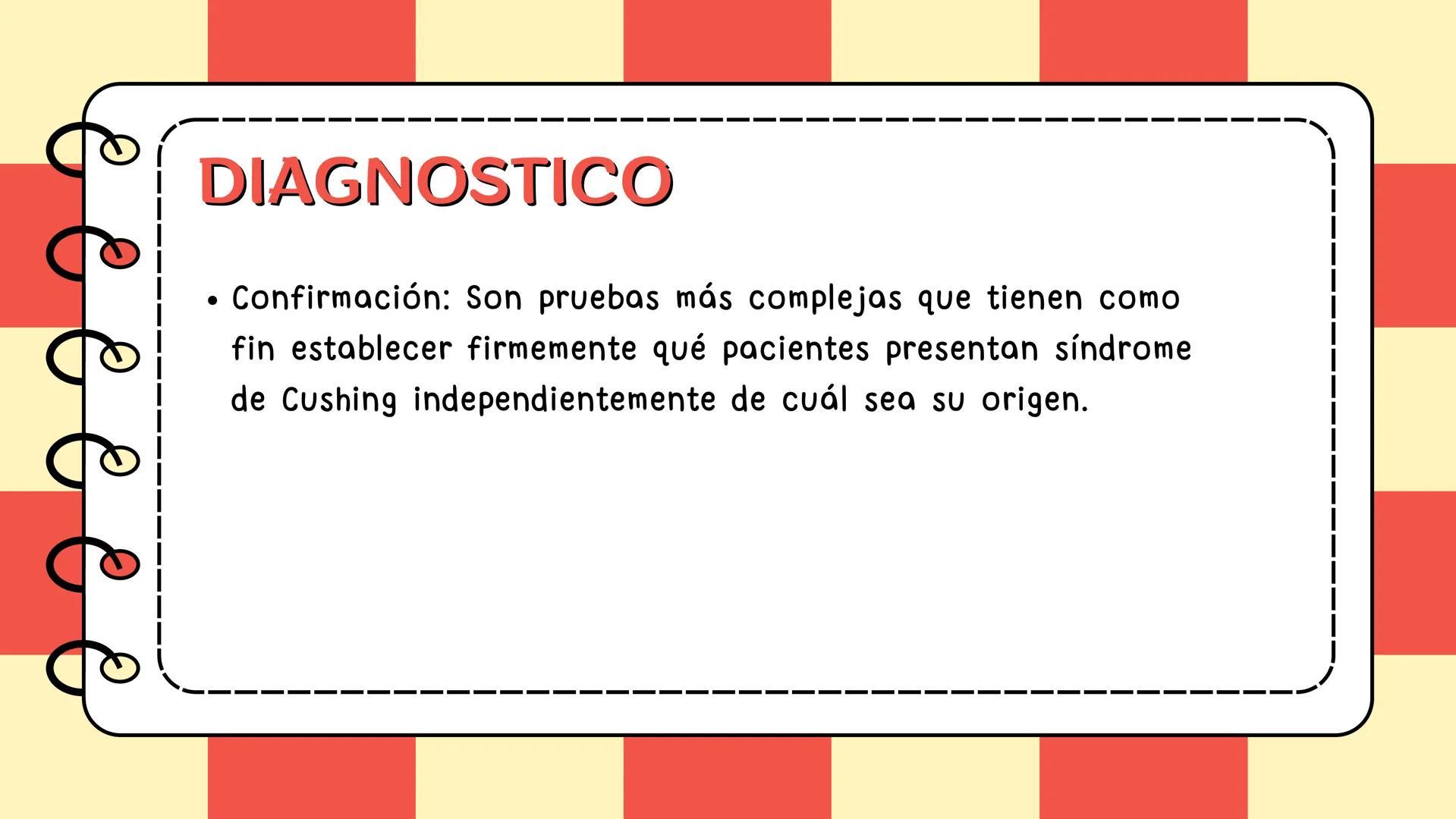 # Síndrome de cushing # CONTENIDO
Definición
Epidemiologia
Diagnostico
Signos y síntomas
Causas y trtamiento
Caso clínico
01
02
03