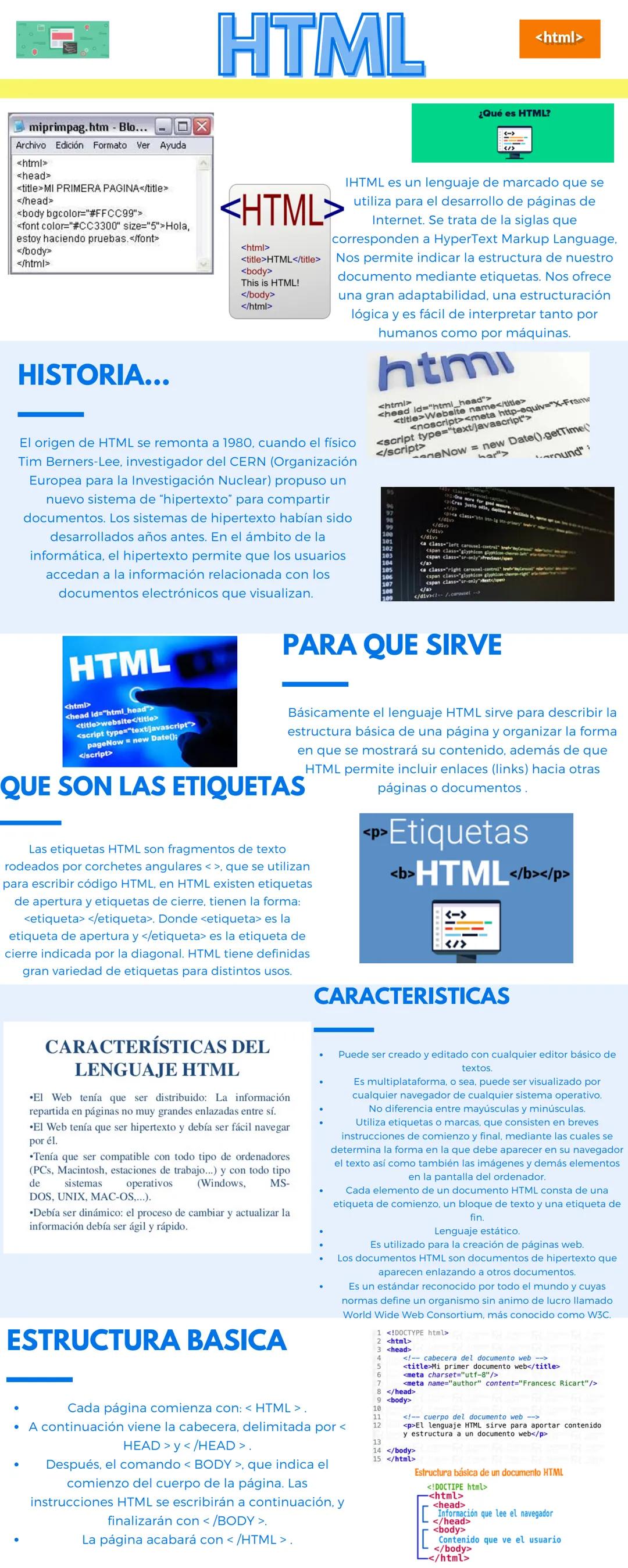 HTML
<html>
miprimpag.htm-Blo...
Archivo Edición Formato Ver Ayuda
<head>
<title>MI PRIMERA PAGINA title
<body bgcolor="#FFCC99">
<font co