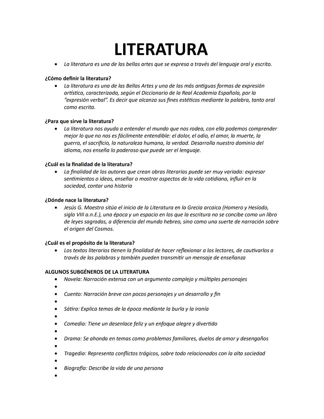 •
LITERATURA
La literatura es una de las bellas artes que se expresa a través del lenguaje oral y escrito.
¿Cómo definir la literatura?
•
La
