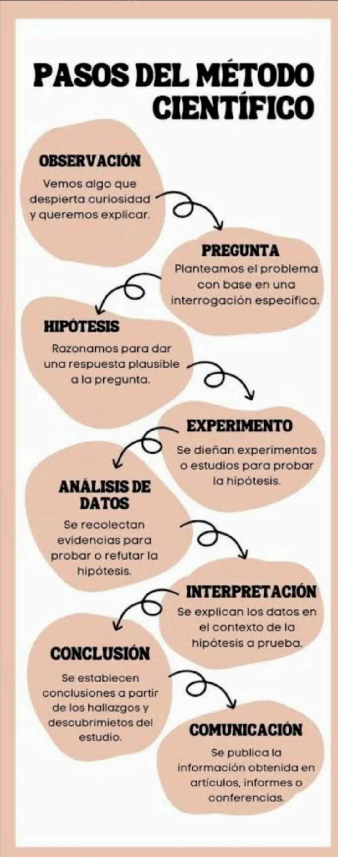 # PASOS DEL MÉTODO
CIENTÍFICO
OBSERVACIÓN
Vemos algo que
despierta curiosidad
y queremos explicar.
PREGUNTA
Planteamos el problema
con bas