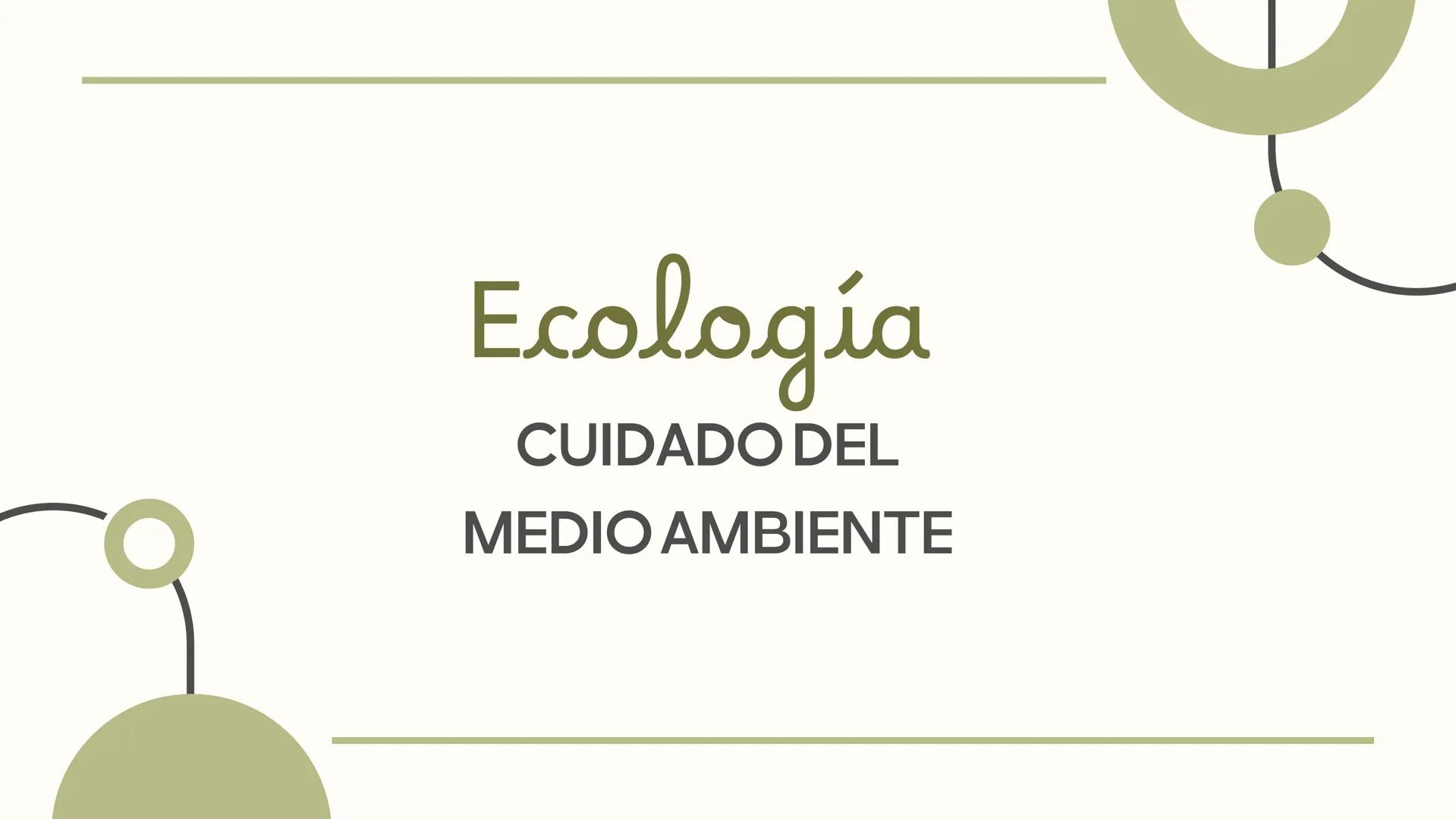Ecología
CUIDADO DEL
MEDIO AMBIENTE +
Objetivo
Concienciar sobre la importancia de cuidar nuestro
medio ambiente y promover prácticas sosten