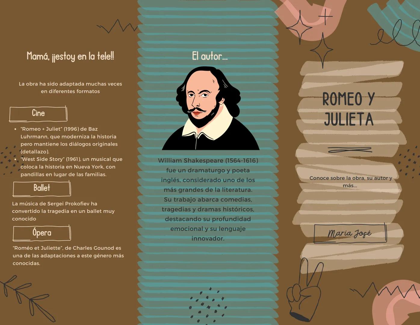 Mamá, jjestoy en la tele!!
El autor...
La obra ha sido adaptada muchas veces
en diferentes formatos
Cine
"Romeo + Juliet" (1996) de Baz