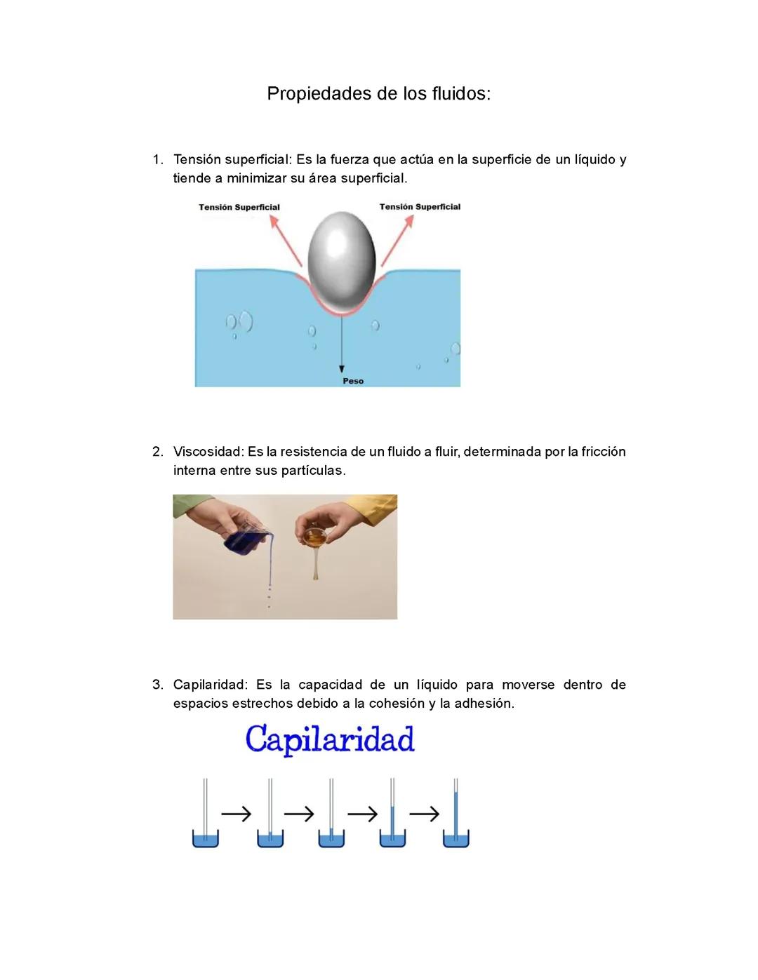Propiedades Principales de los Fluidos