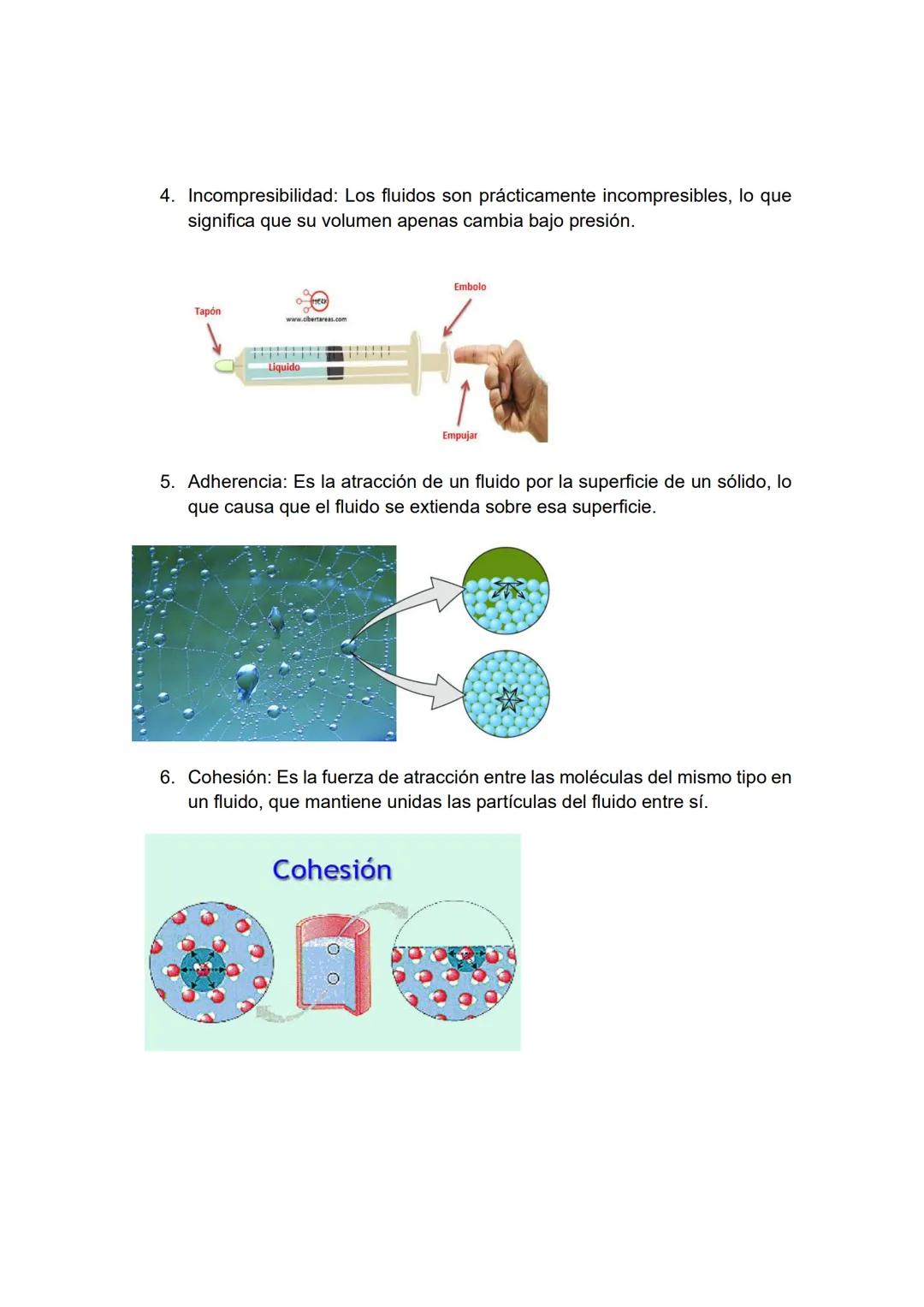 Propiedades de los fluidos:
1. Tensión superficial: Es la fuerza que actúa en la superficie de un líquido y
tiende a minimizar su área super