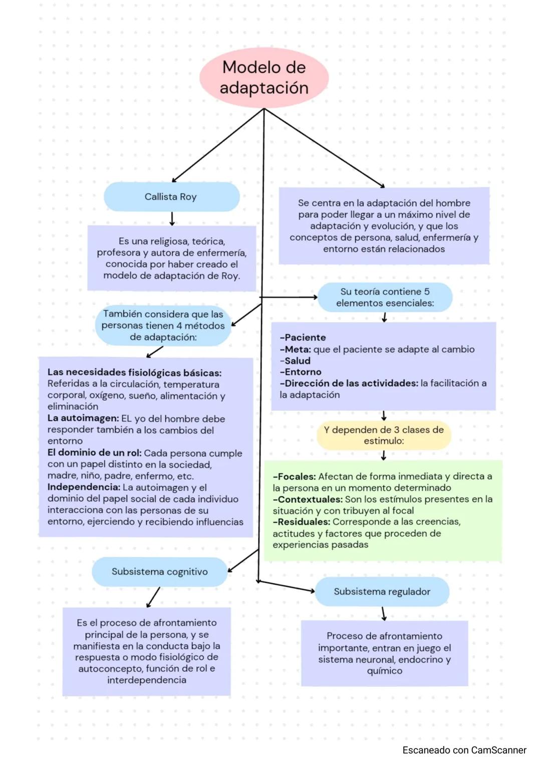 # Modelo de
adaptación
Callista Roy
↓
Es una religiosa, teórica,
profesora y autora de enfermería,
conocida por haber creado el
modelo de
