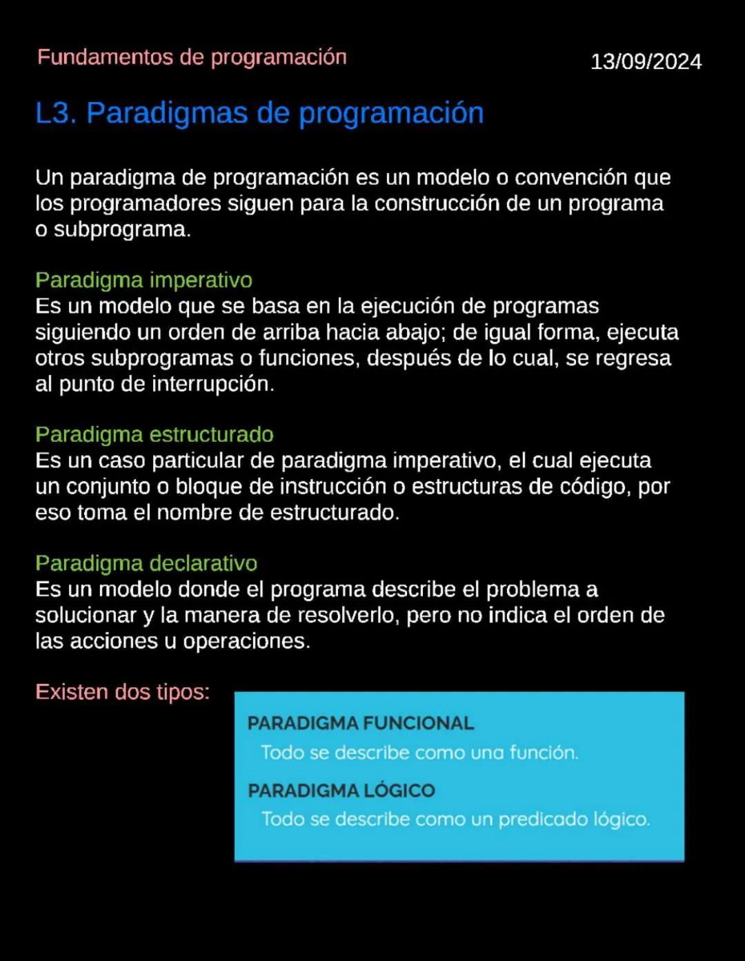 Fundamentos de la programación
02 de Julio de 2024
L1. Conociendo el lenguaje de programación
Algoritmo
Es el conjunto de pasos ordenado