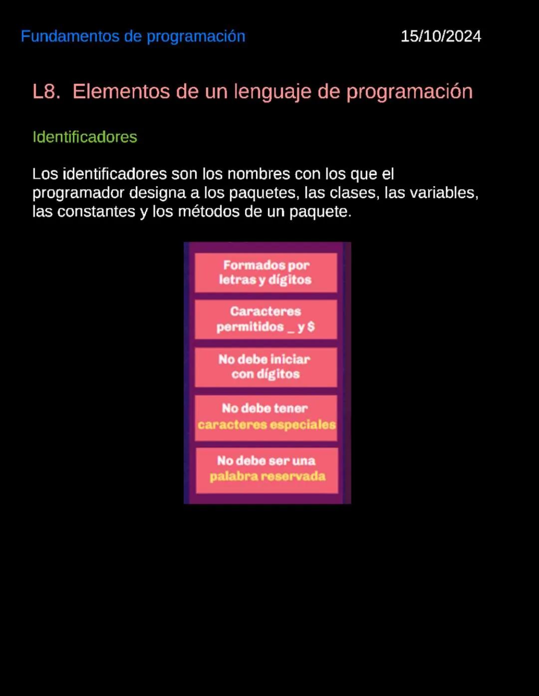 Fundamentos de la programación
02 de Julio de 2024
L1. Conociendo el lenguaje de programación
Algoritmo
Es el conjunto de pasos ordenado