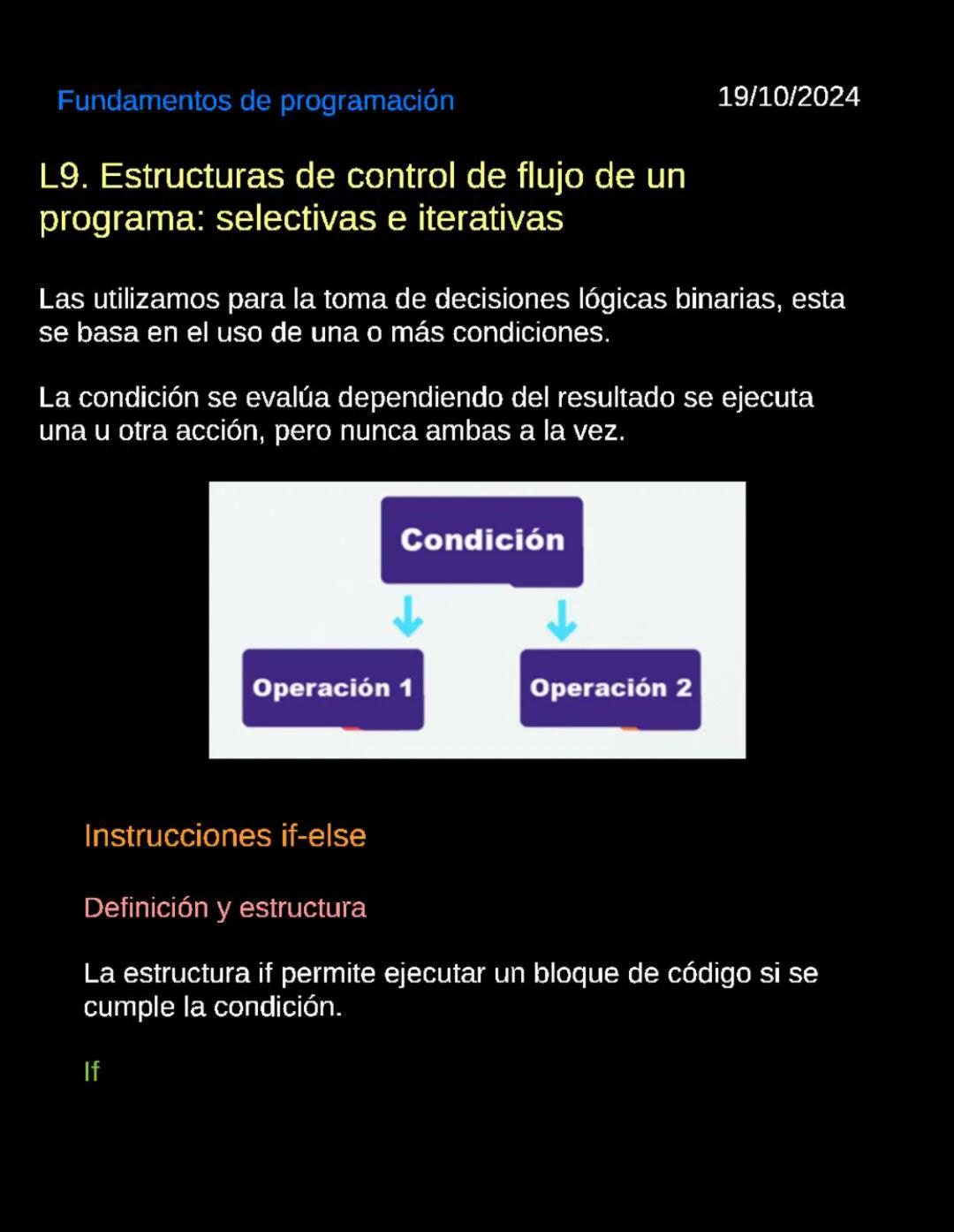 Fundamentos de la programación
02 de Julio de 2024
L1. Conociendo el lenguaje de programación
Algoritmo
Es el conjunto de pasos ordenado