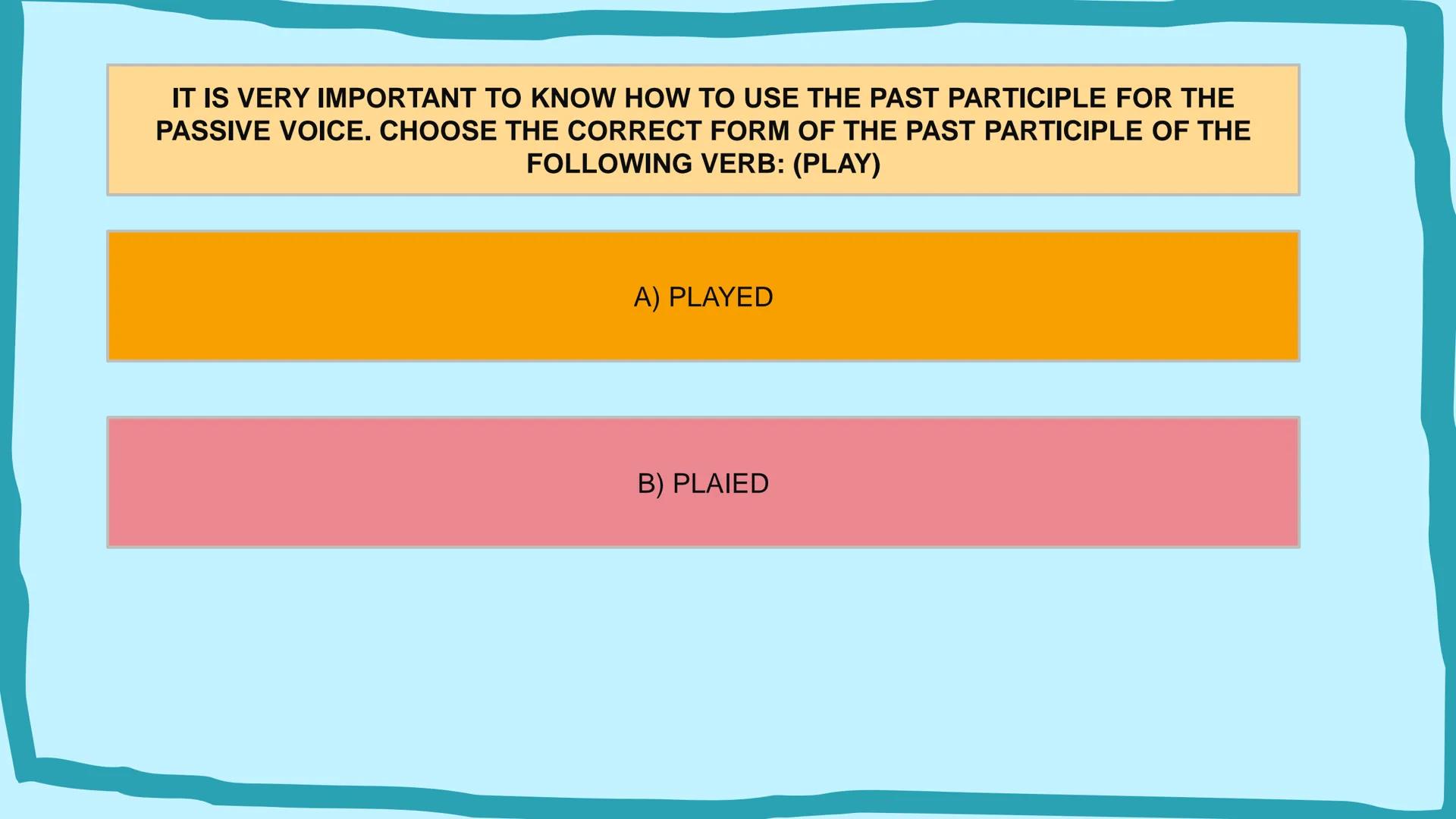 # ACTIVE VOICE
## VS
# PASSIVE VOICE
A
B
C # What Is Active
# Voice?
A verb is said to be in "active
voice" when
the subject performs t