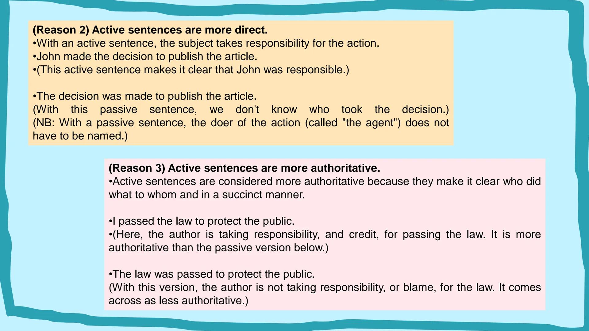 # ACTIVE VOICE
## VS
# PASSIVE VOICE
A
B
C # What Is Active
# Voice?
A verb is said to be in "active
voice" when
the subject performs t