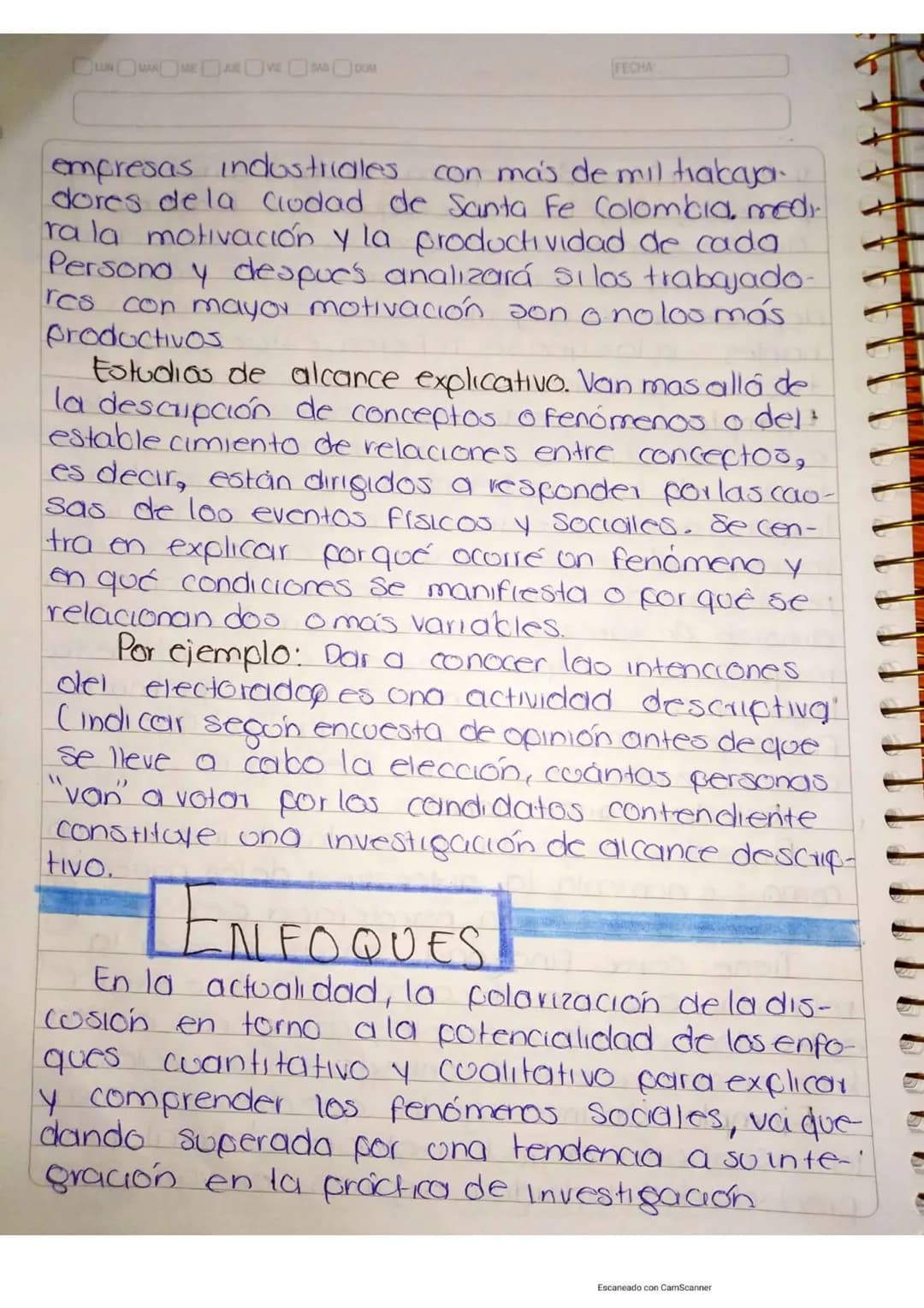 LUN MAR MIE JUE VIE SAB DOM
RESUMEN
DE
INVESTIGACIÓN
FECHA
Escaneado con CamScanner ROR 22/sep/200
## Delimitación del tema.
Uno vez qu