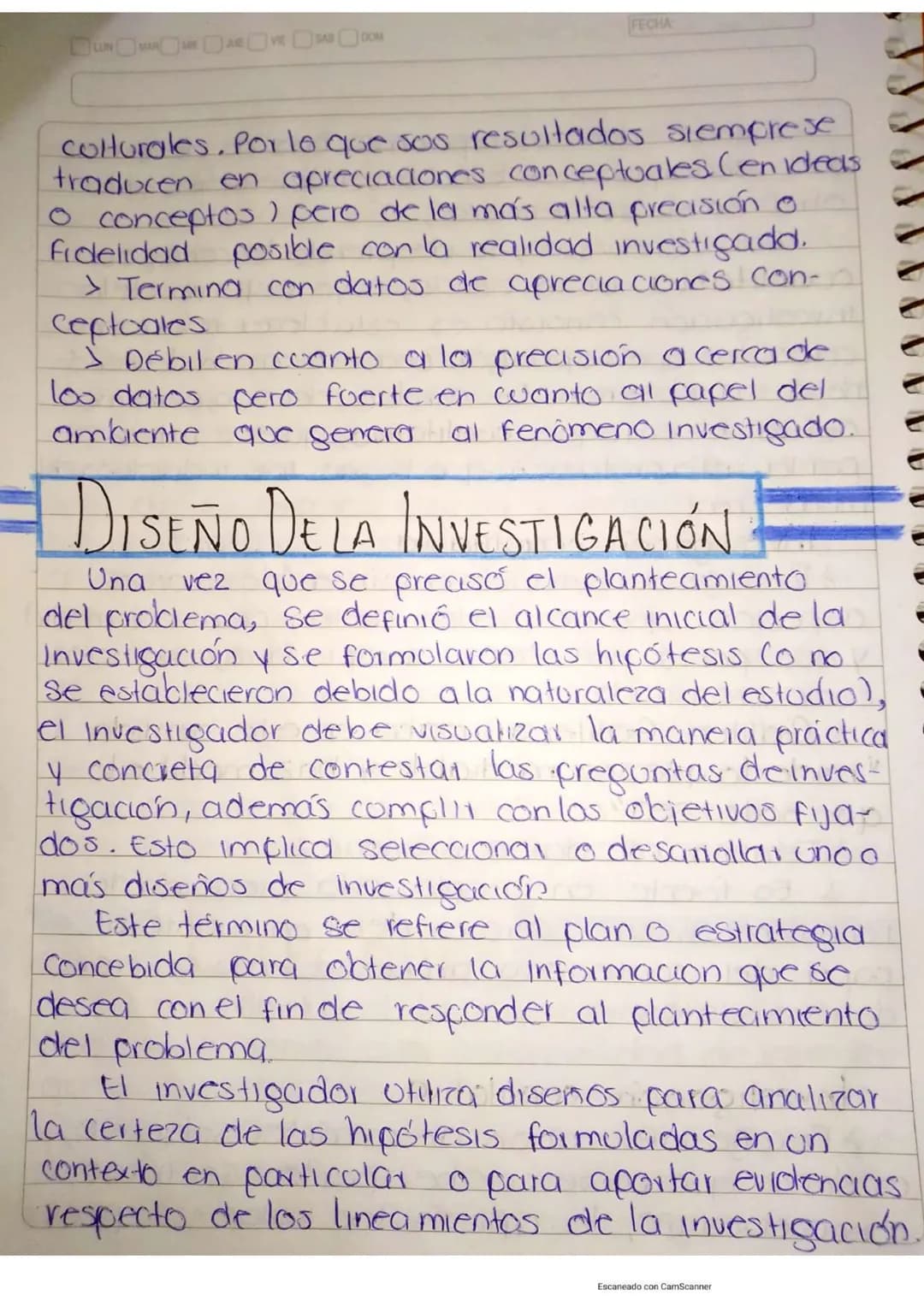 LUN MAR MIE JUE VIE SAB DOM
RESUMEN
DE
INVESTIGACIÓN
FECHA
Escaneado con CamScanner ROR 22/sep/200
## Delimitación del tema.
Uno vez qu