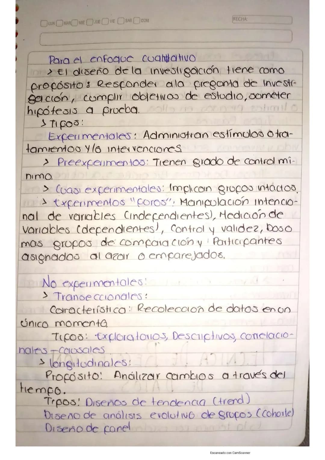 LUN MAR MIE JUE VIE SAB DOM
RESUMEN
DE
INVESTIGACIÓN
FECHA
Escaneado con CamScanner ROR 22/sep/200
## Delimitación del tema.
Uno vez qu