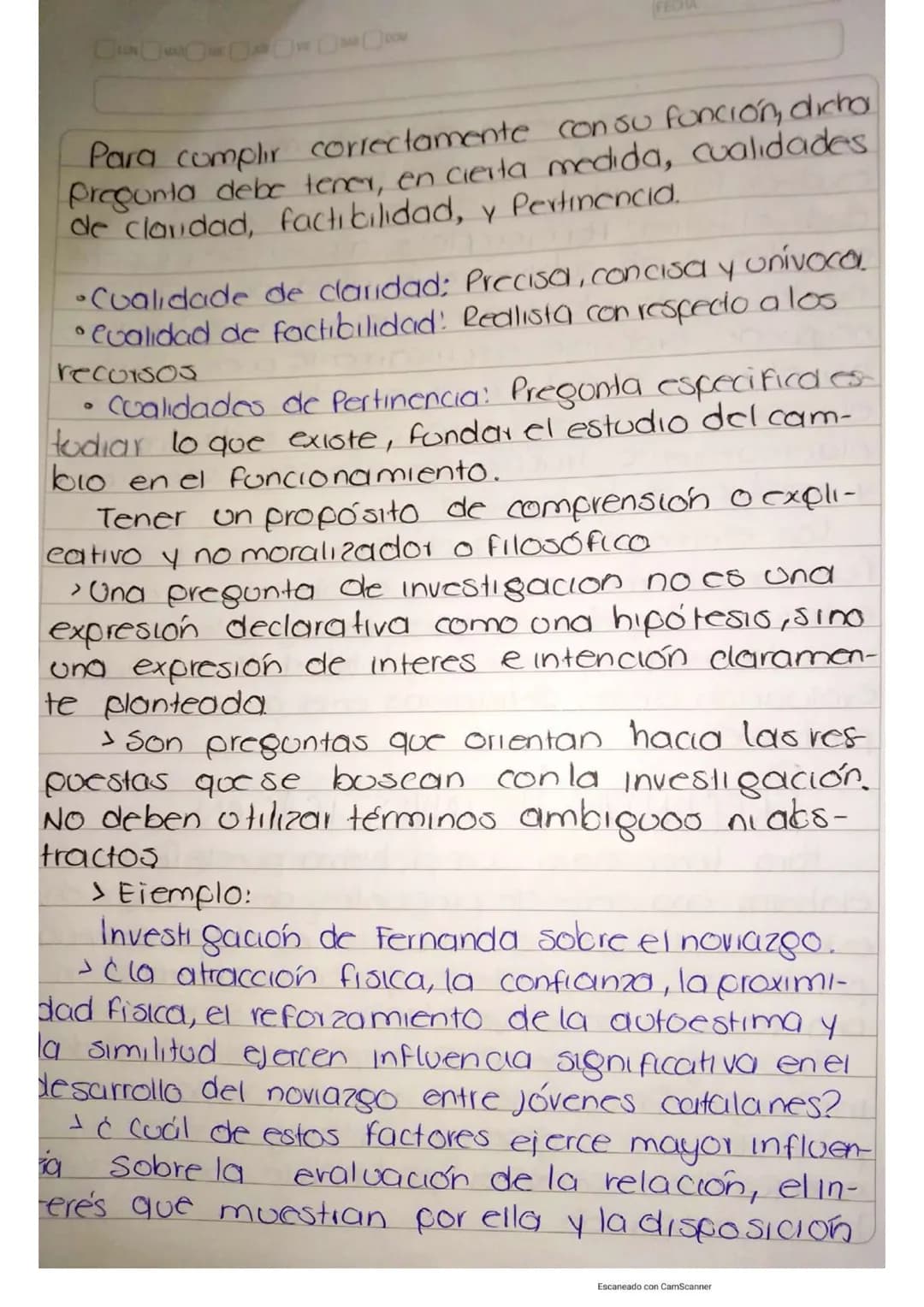 LUN MAR MIE JUE VIE SAB DOM
RESUMEN
DE
INVESTIGACIÓN
FECHA
Escaneado con CamScanner ROR 22/sep/200
## Delimitación del tema.
Uno vez qu