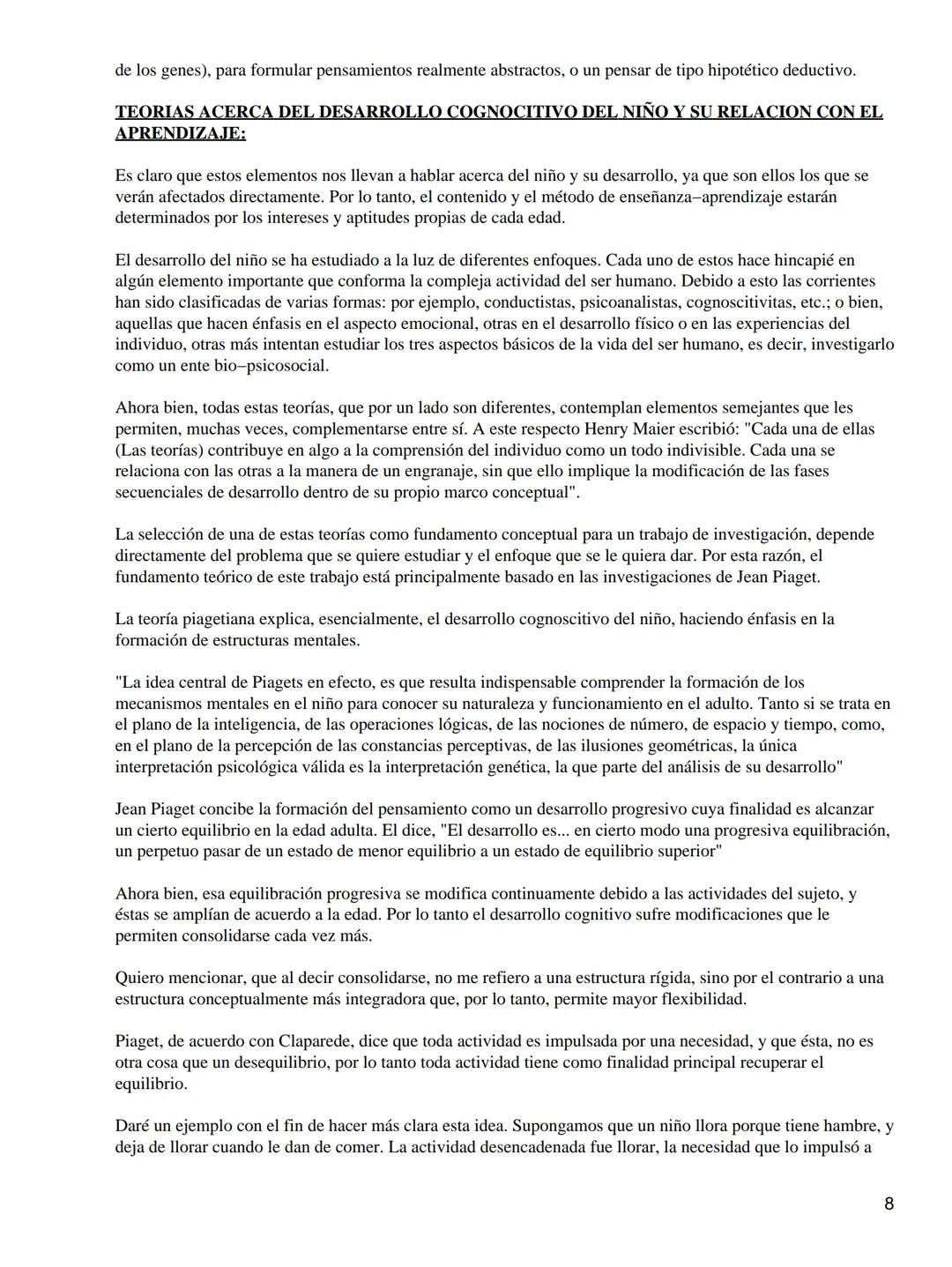 DESARROLLO COGNITIVO
JEAN PIAGET
Jean Piaget nació el 9 de agosto de 1986 en Neuchatel y murió el 16 de septiembre de 1980 en Ginebra. Es el