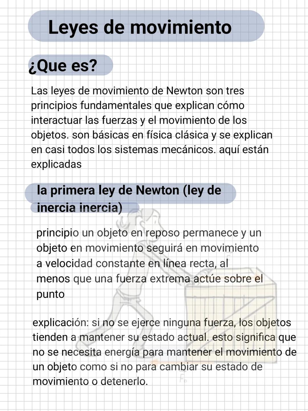 # Leyes de movimiento
## ¿Que es?
Las leyes de movimiento de Newton son tres
principios fundamentales que explican cómo
interactuar las fu