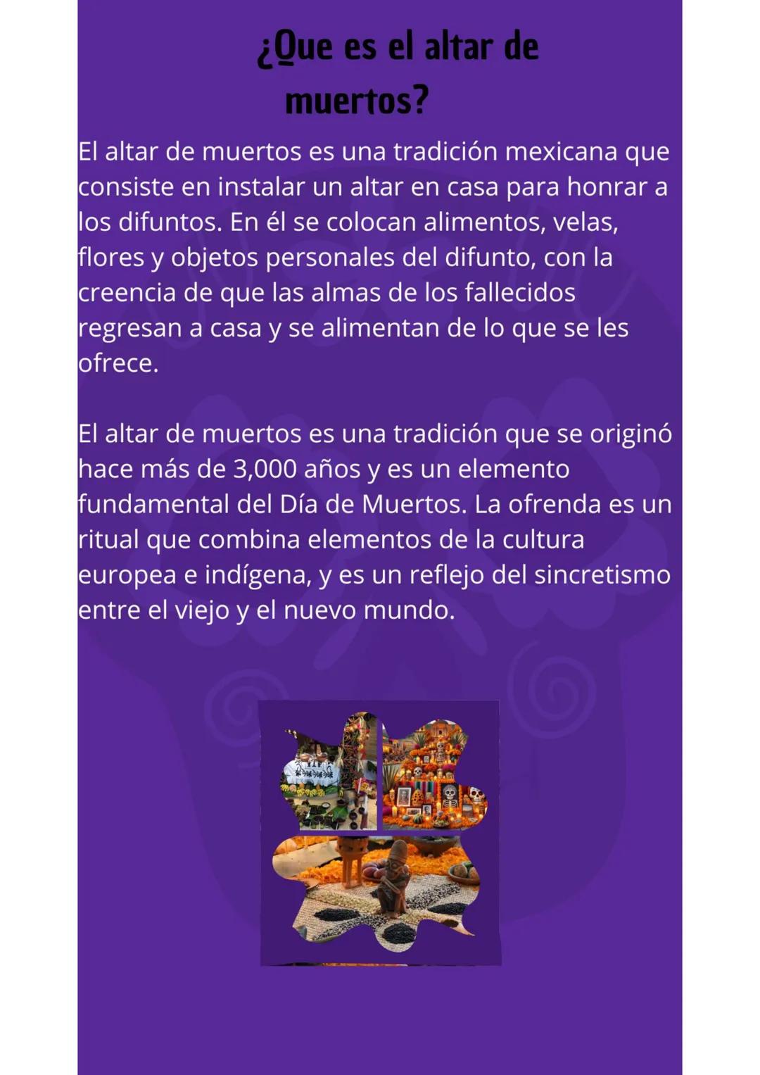 DÍA
DE
MUERTOS # ¿Qué es el Día de
Muertos?
El Día de Muertos es una tradición celebrada el 1 y
2 de noviembre en la que se honra la memori