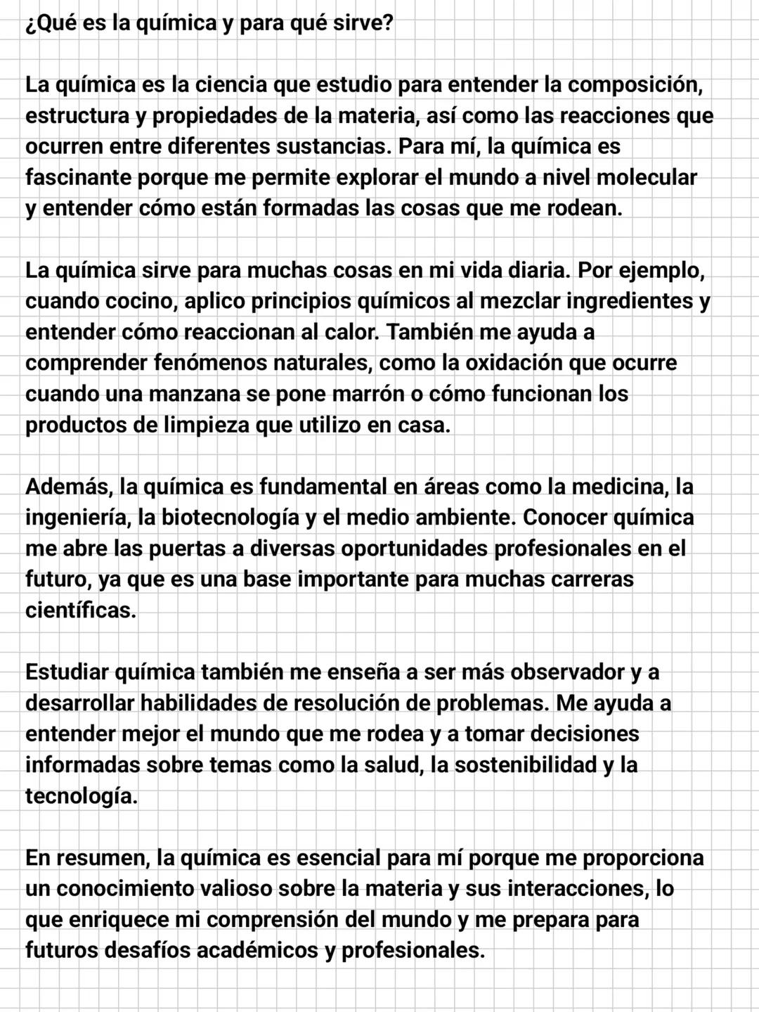 # ¿Qué es la química y para qué sirve?
La química es la ciencia que estudio para entender la composición,
estructura y propiedades de la ma
