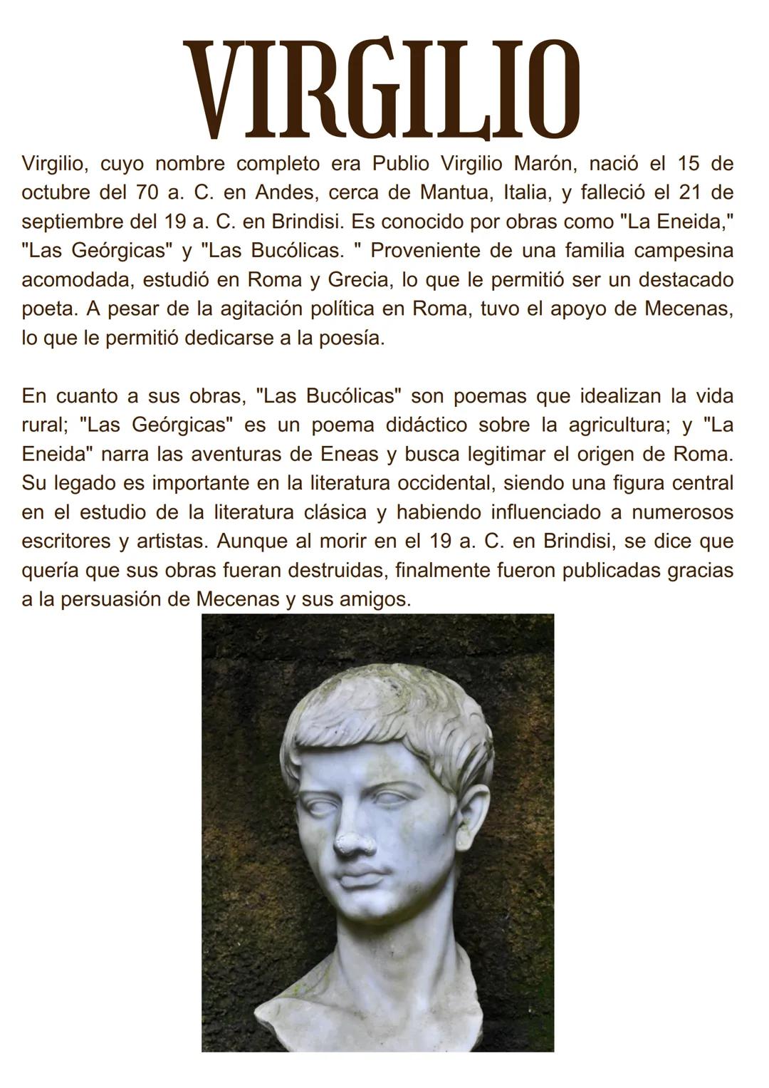 4.11
tron about her
getting its lost wat
her chroat, bendro
10
LITERATURA
BIOGRAFÍAS # HOMERO
Homero nació en el año 1102 a. C., en una de
