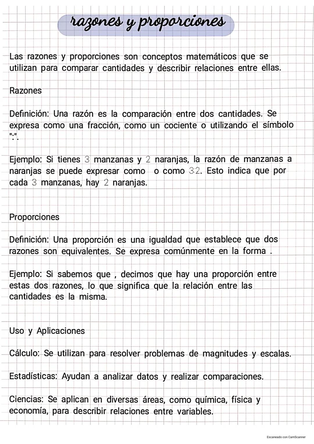 # razones y proporciones
Las razones y proporciones son conceptos matemáticos que se
utilizan para comparar cantidades y describir relacion