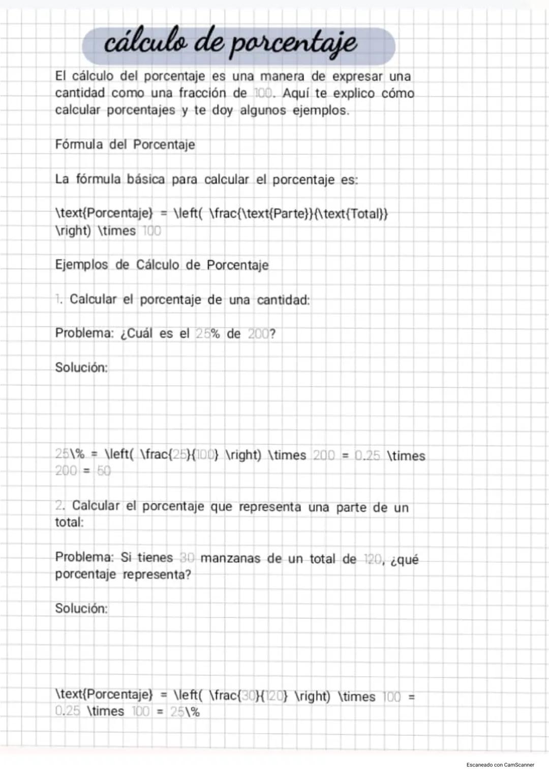 # cálculo de porcentaje
El cálculo del porcentaje es una manera de expresar una
cantidad como una fracción de 100. Aquí te explico cómo
cal